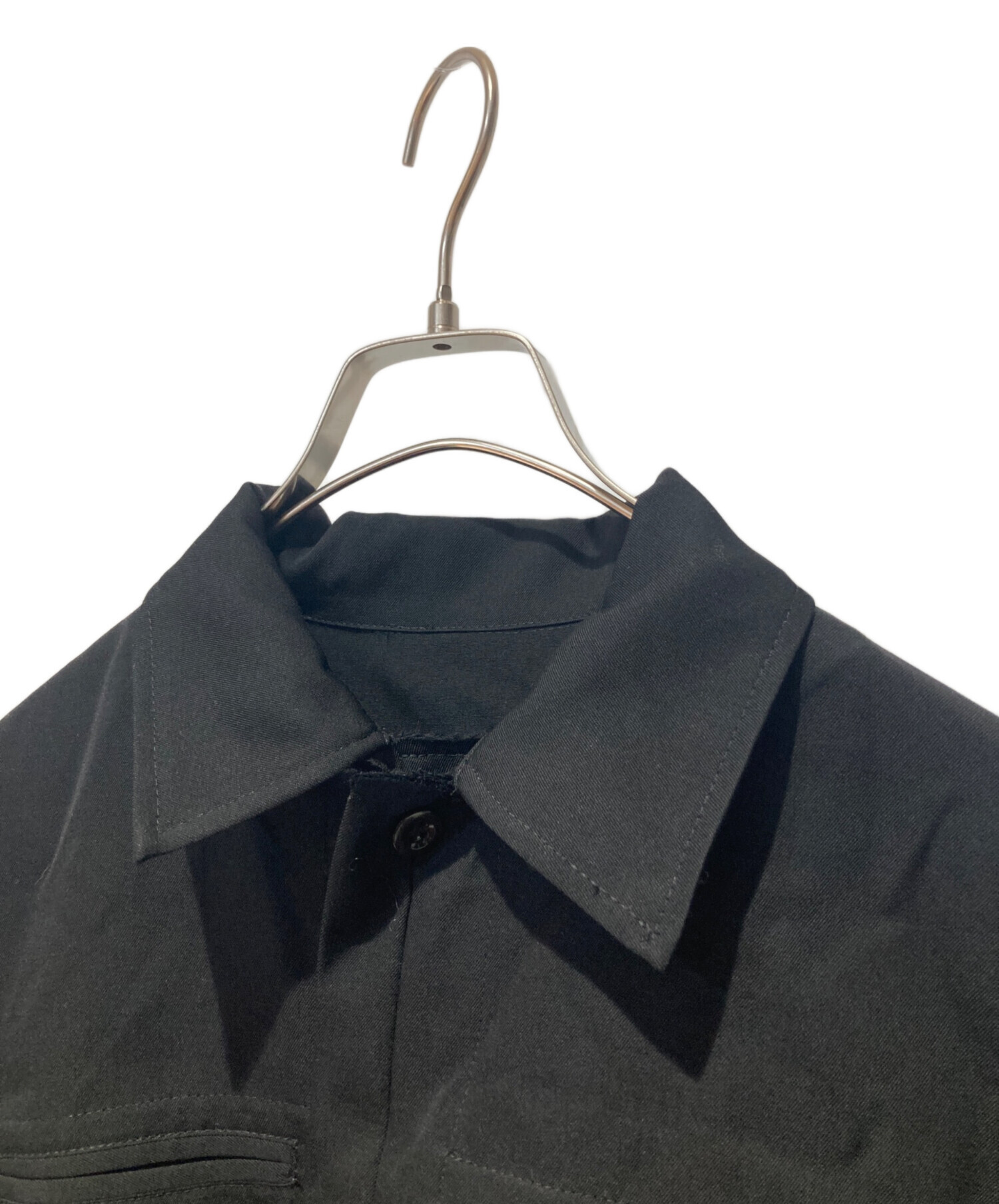 中古・古着通販】Y's (ワイズ) ウールシャツジャケット ブラック