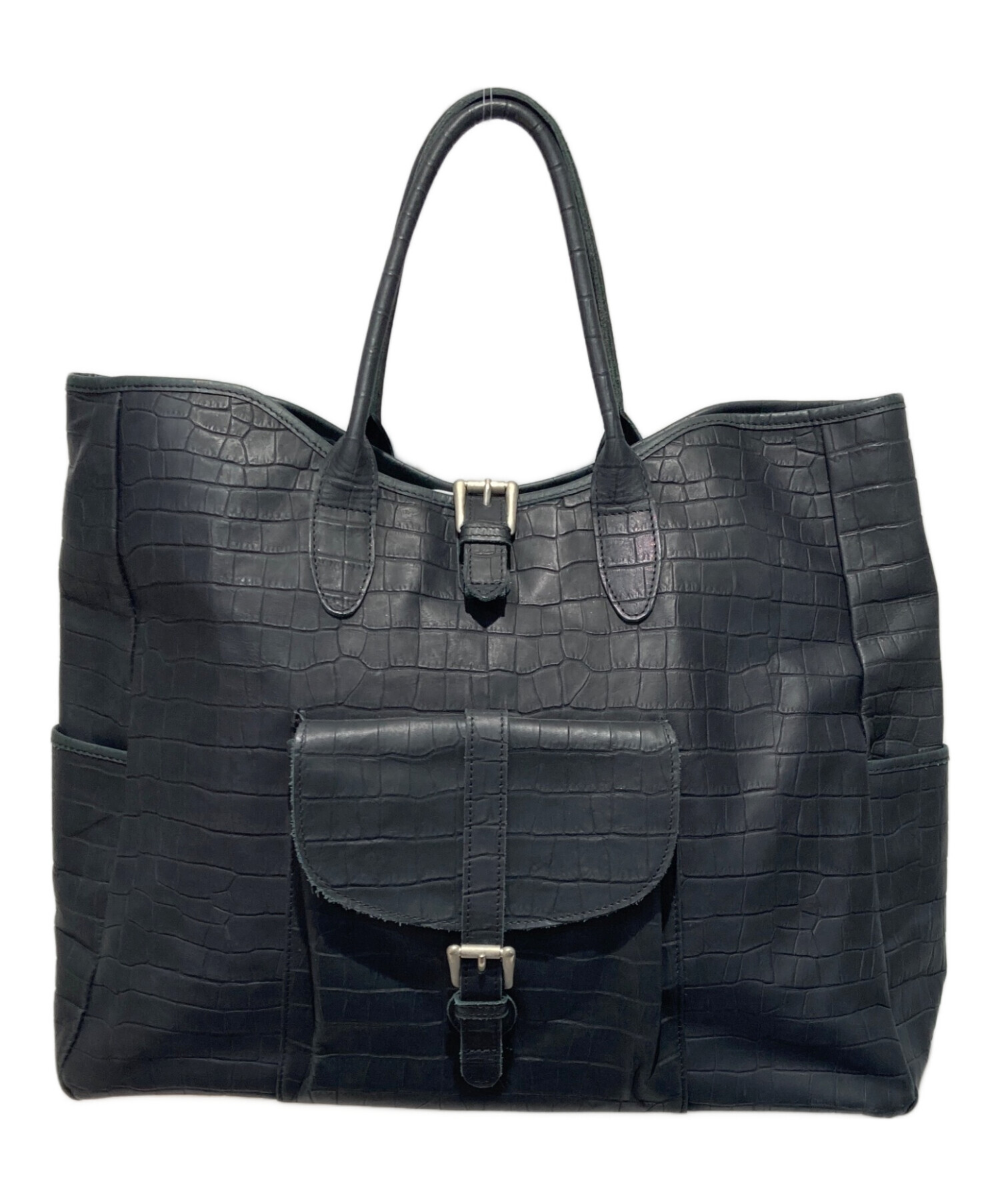 中古・古着通販】Orobianco (オロビアンコ) クロコ型押しトートバッグ