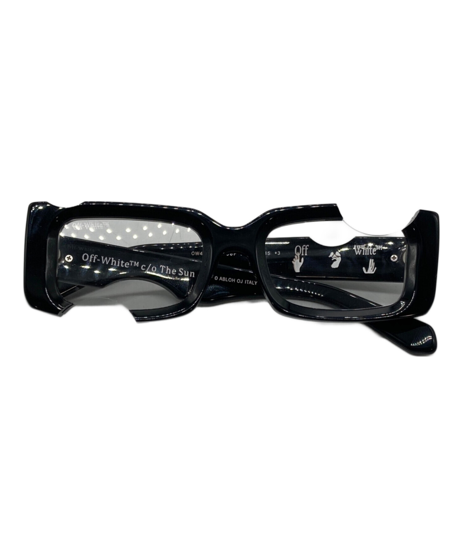 中古・古着通販】OFFWHITE (オフホワイト) 眼鏡 ブラック サイズ:SIZE