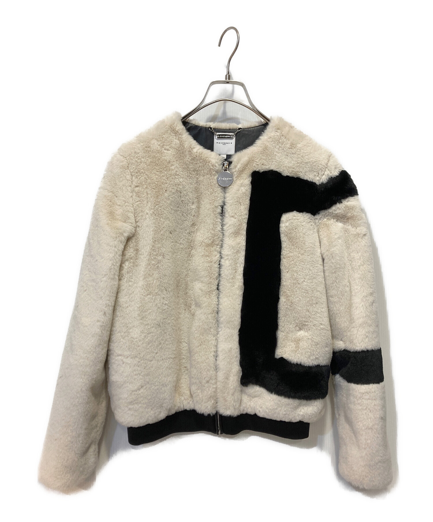GIVENCHY ジバンシィ【美品】ファーコート バイカラーホワイトブラック 