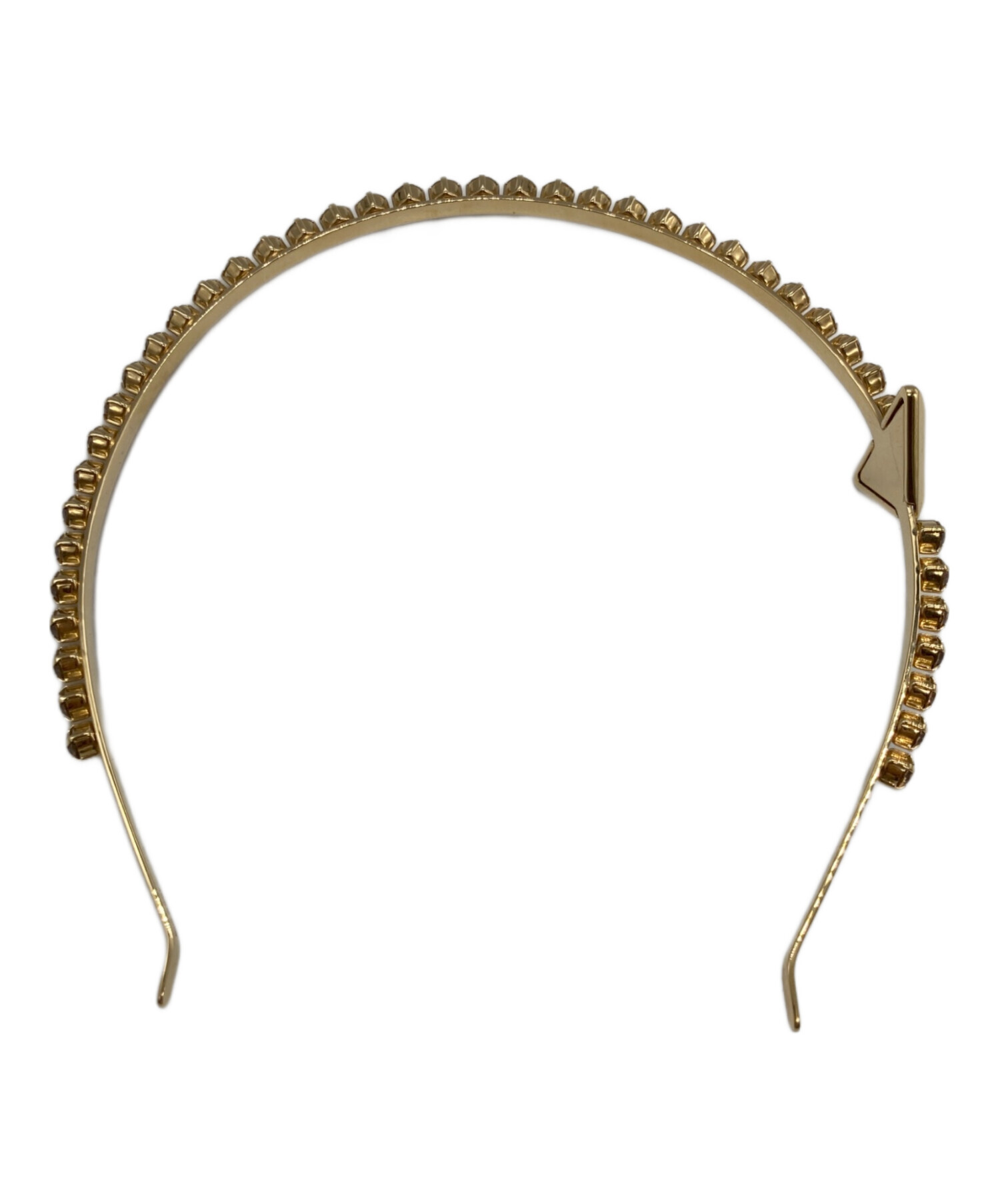 確実正規品　Prada カチューシャ　定価14万円 中古・古着通販】PRADA (プラダ) トライアングルロゴ ヘッドバンド