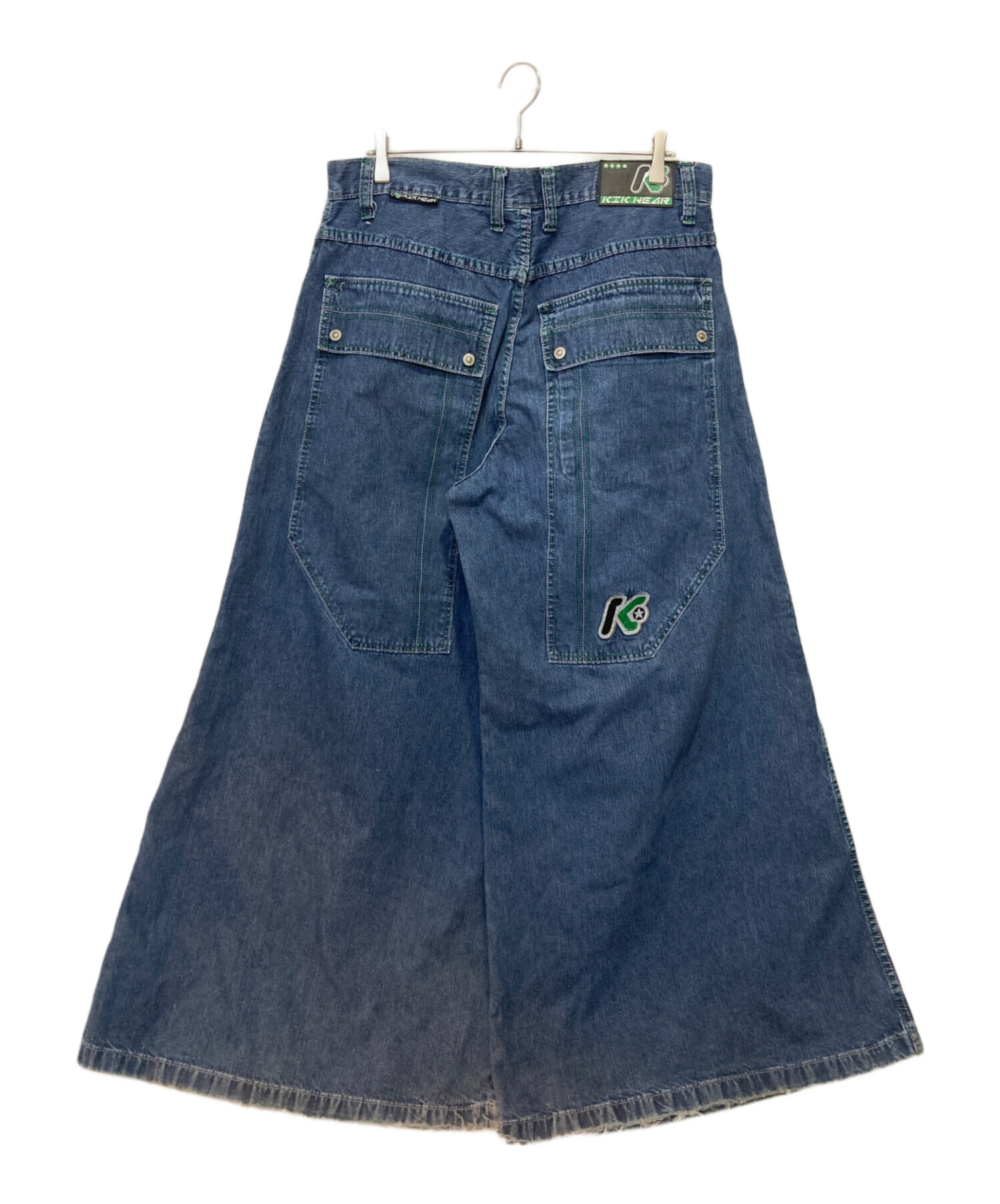90s kikwear バギーデニム レイヴパンツ jnco 極太 sk8 中古・古着通販】kikwear (キックウェア) バギーデニムパンツ ブルー