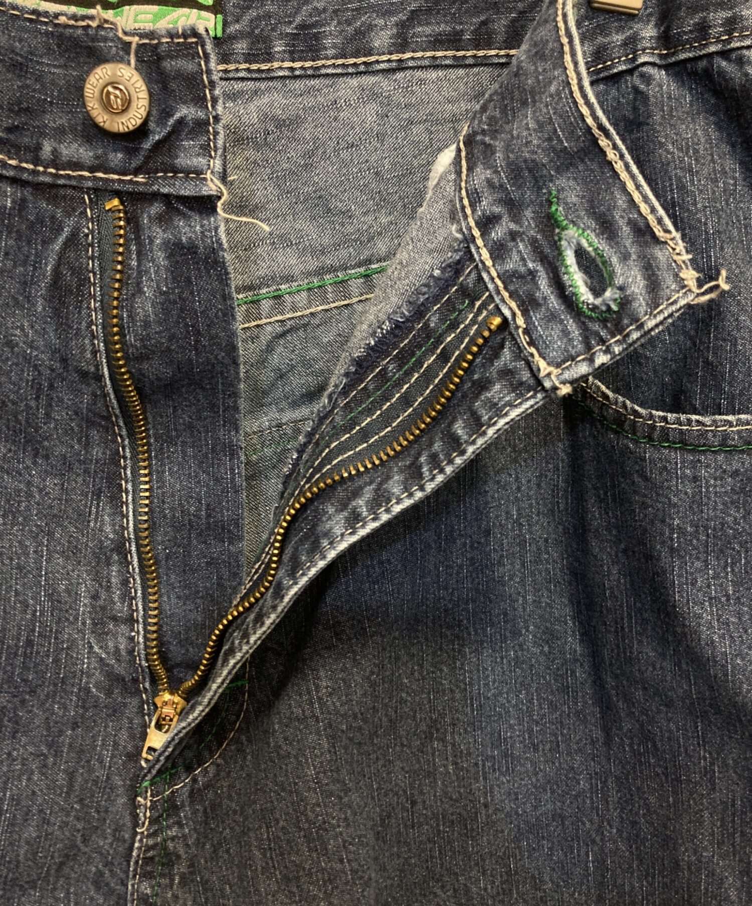 中古・古着通販】kikwear (キックウェア) バギーデニムパンツ ブルー