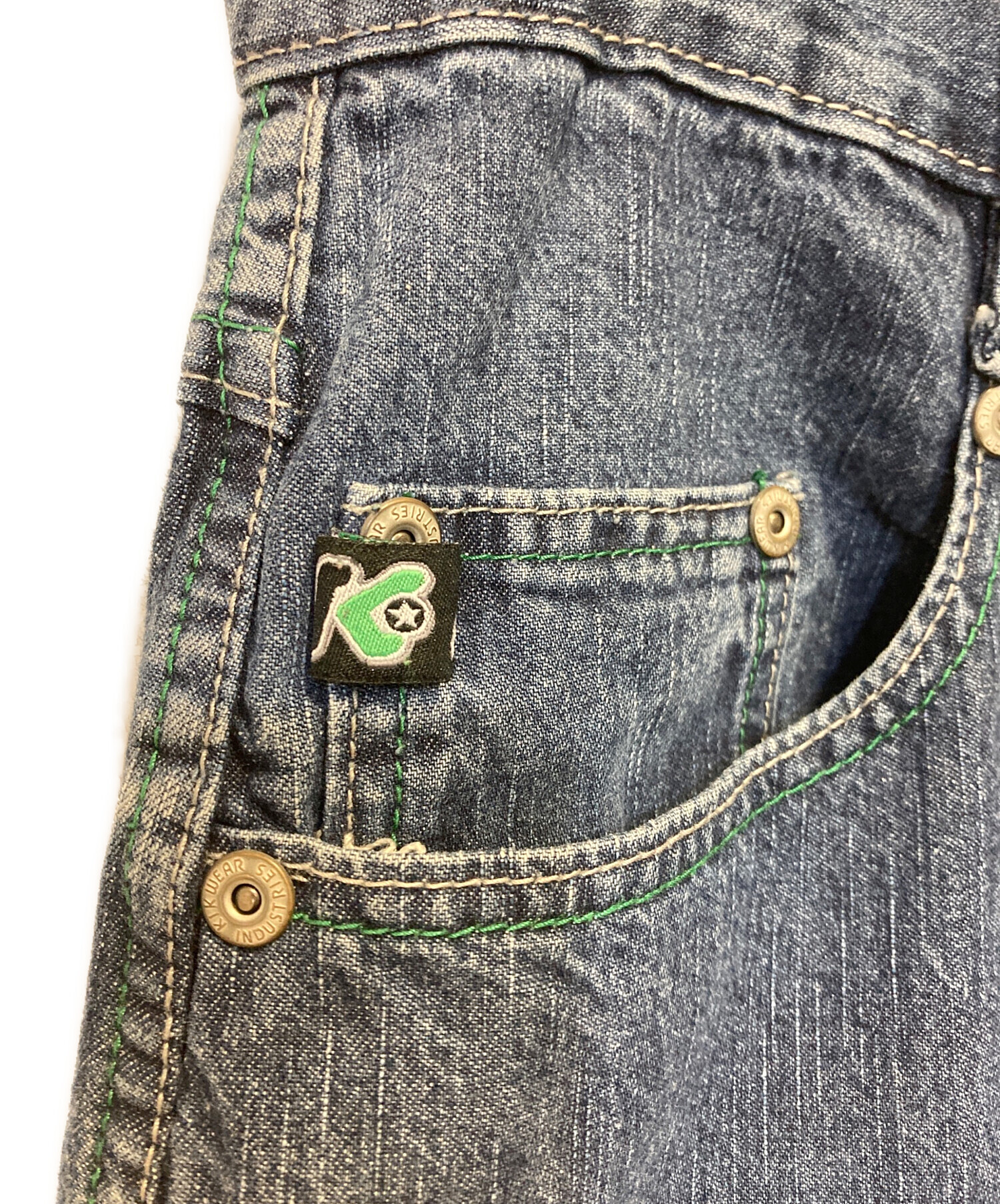 中古・古着通販】kikwear (キックウェア) バギーデニムパンツ ブルー