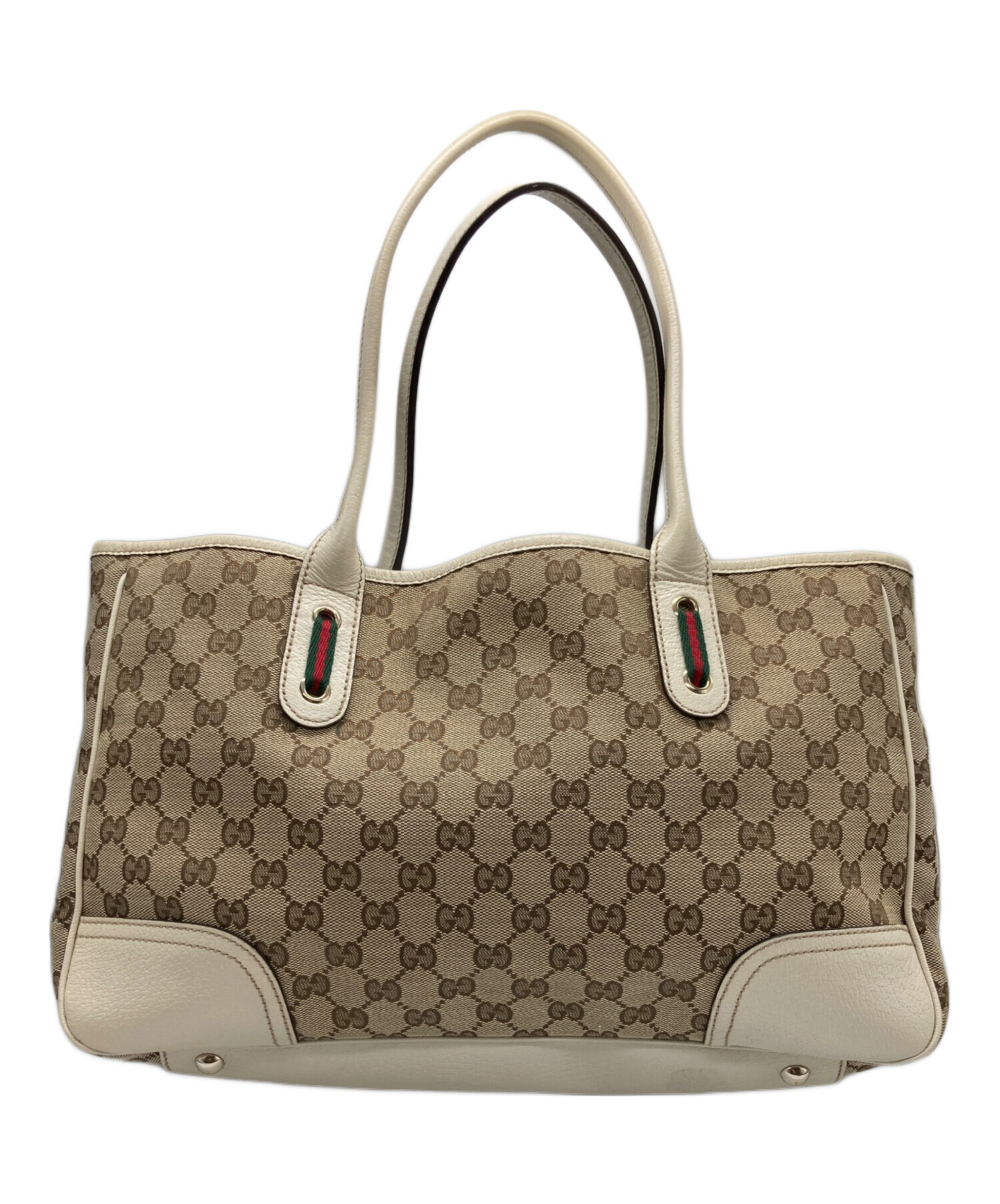 中古・古着通販】GUCCI (グッチ) プリンシートートバッグ ブラック 