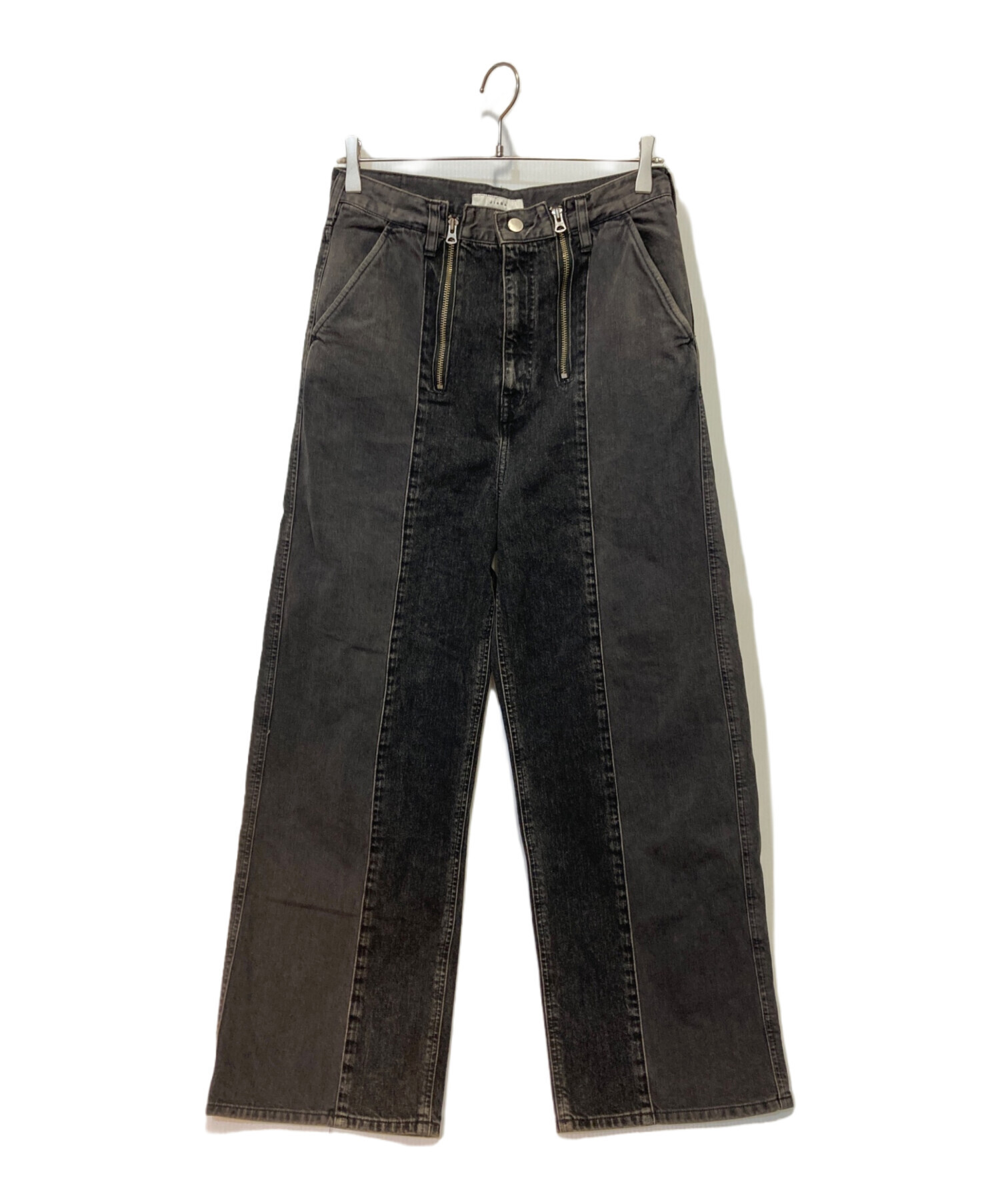 中古・古着通販】Jieda (ジエダ) Switching Zip Denim Pants グレー