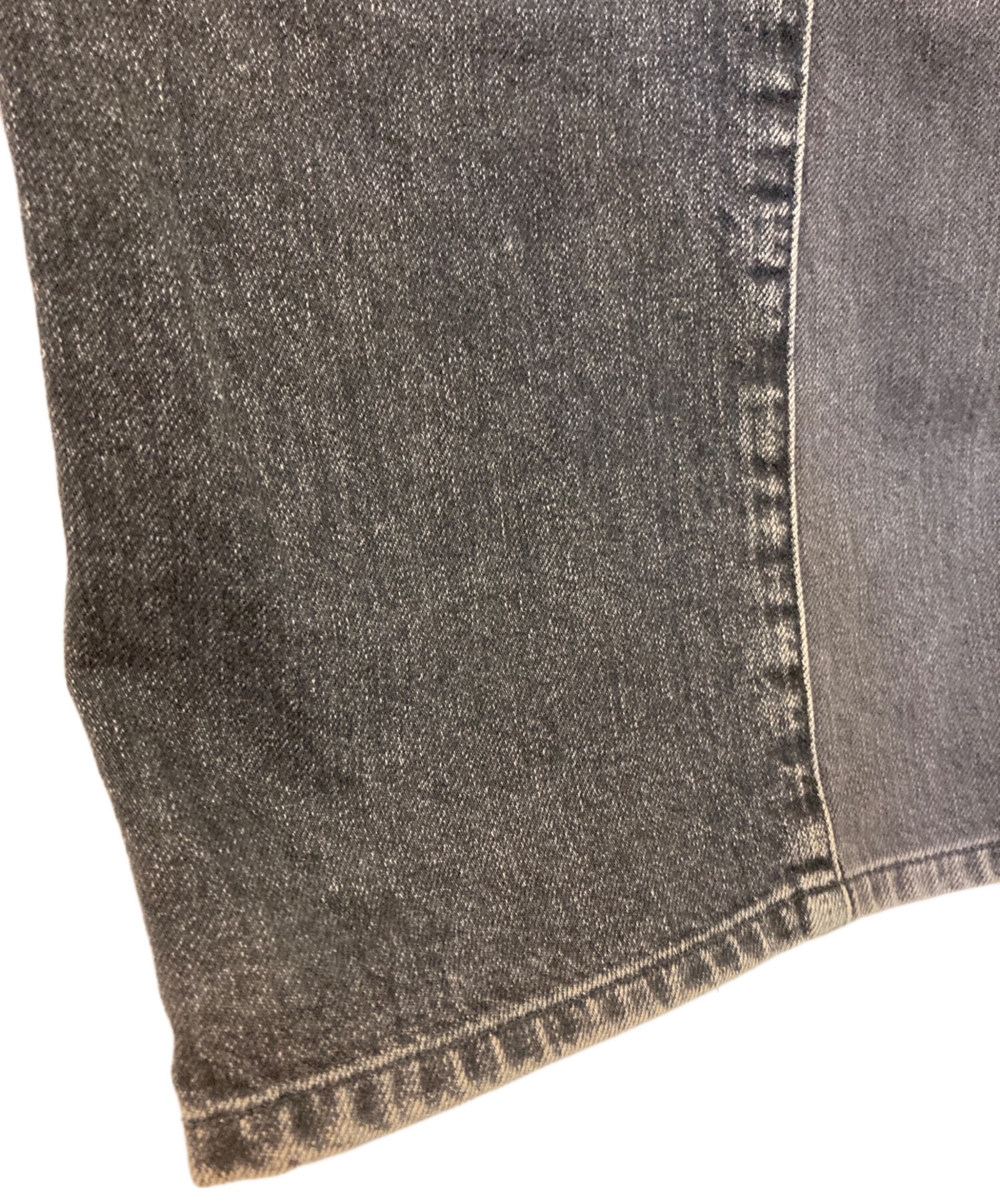 中古・古着通販】Jieda (ジエダ) Switching Zip Denim Pants グレー