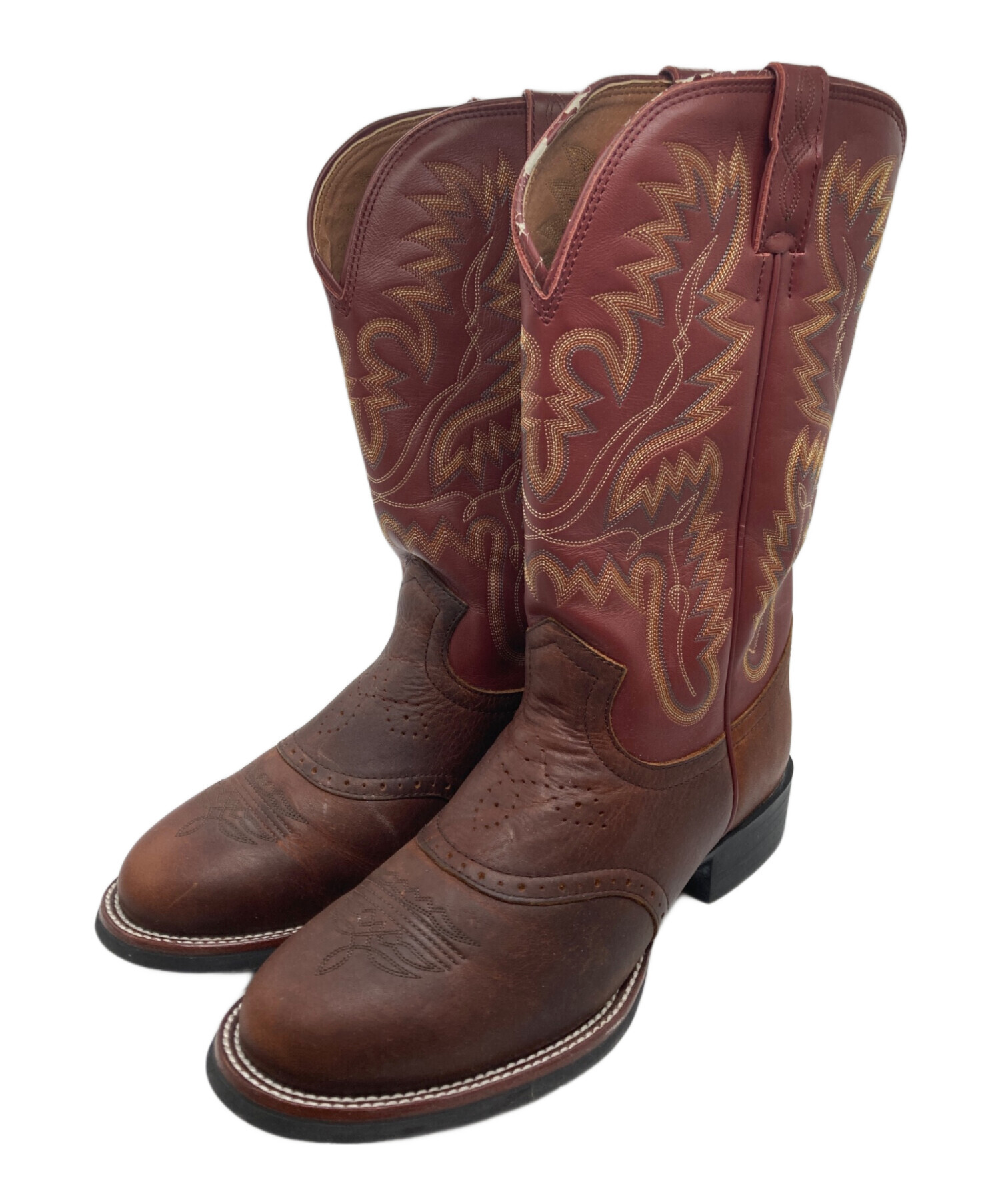 中古・古着通販】JUSTIN (ジャスティン) ウェスタンブーツ ブラウン