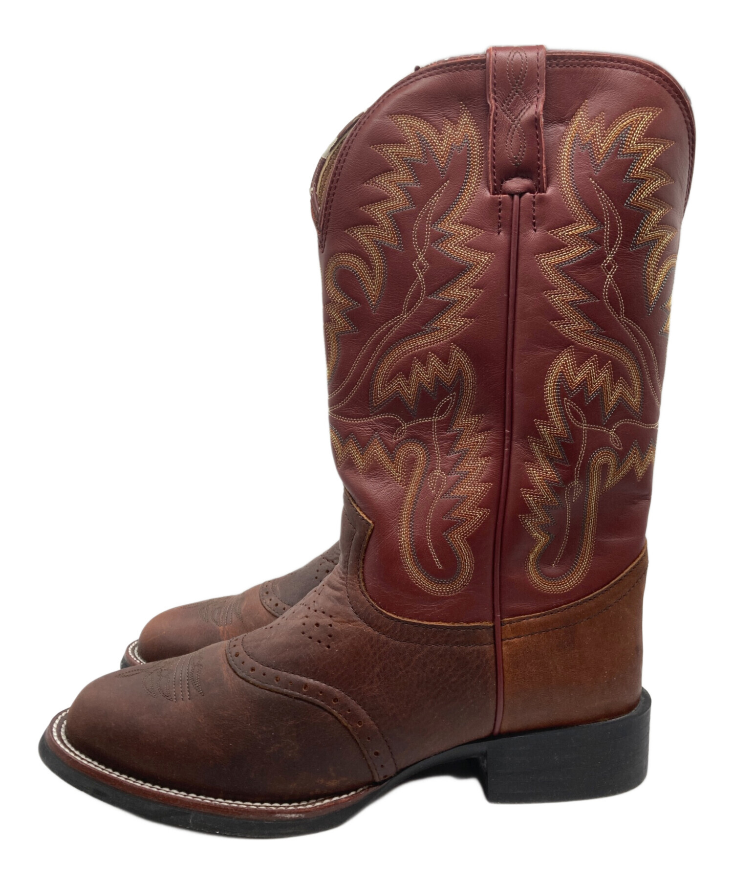 中古・古着通販】JUSTIN (ジャスティン) ウェスタンブーツ ブラウン