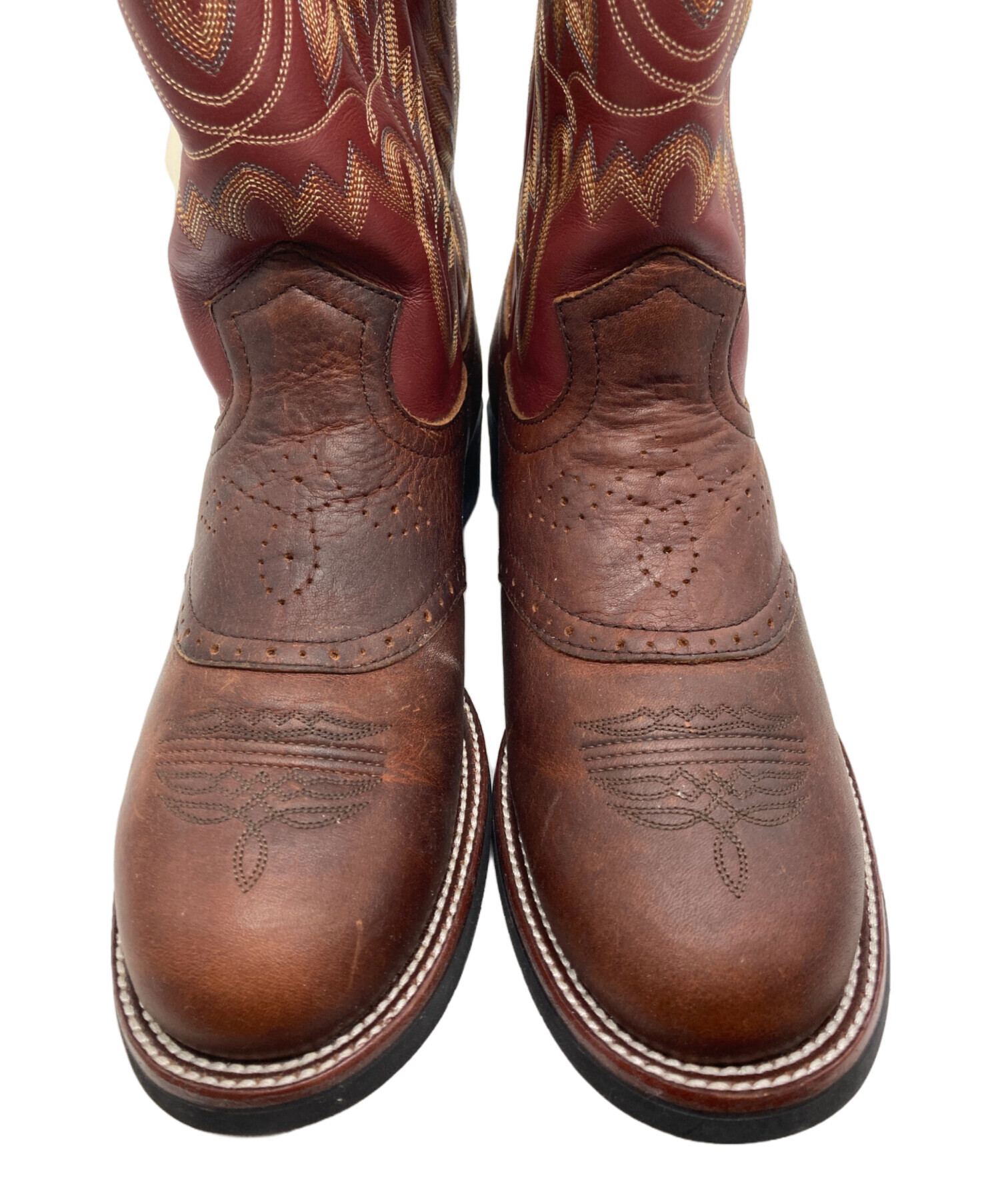 中古・古着通販】JUSTIN (ジャスティン) ウェスタンブーツ ブラウン