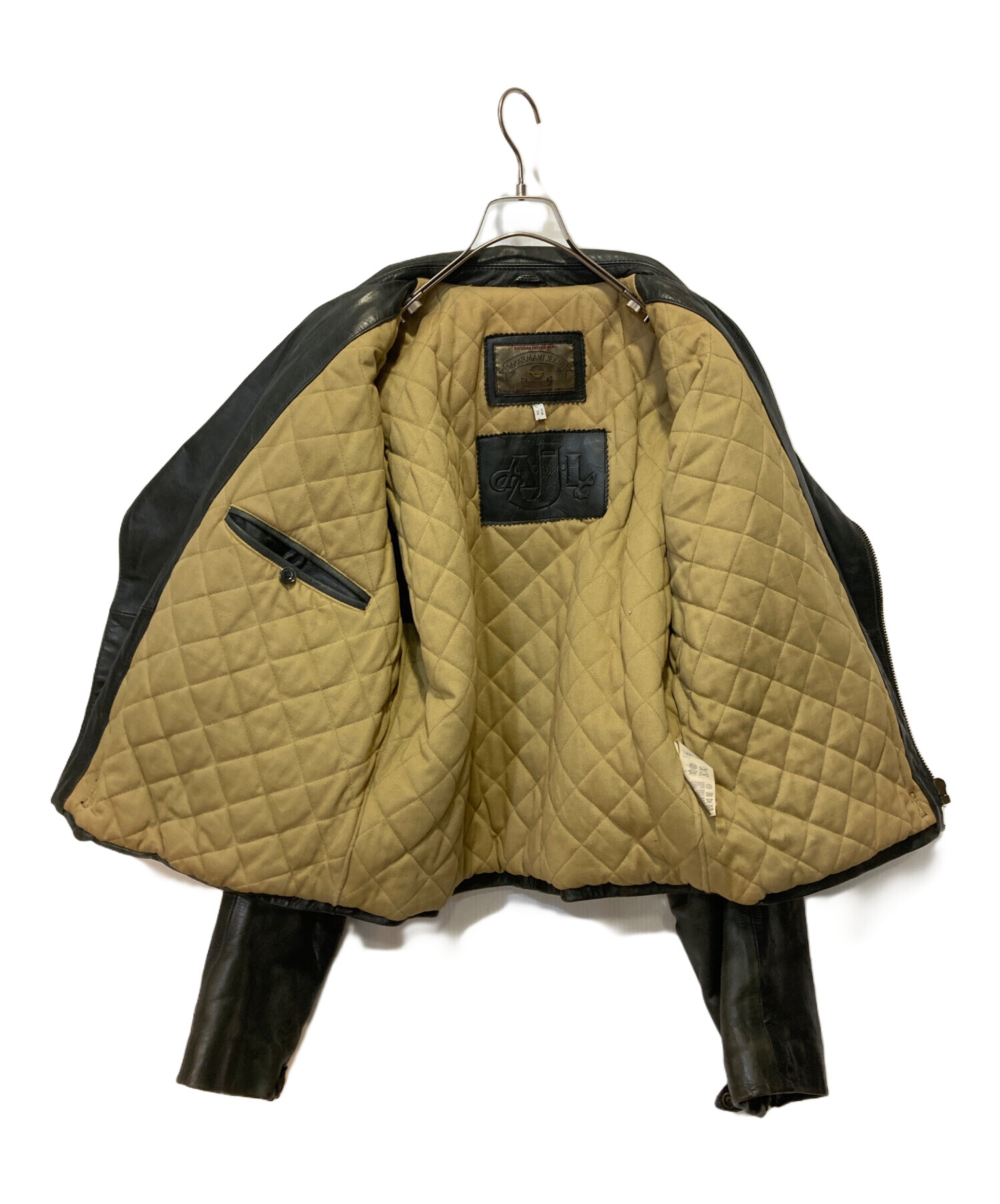 中古・古着通販】ARMANI JEANS (アルマーニジーンズ) ダブルレザー