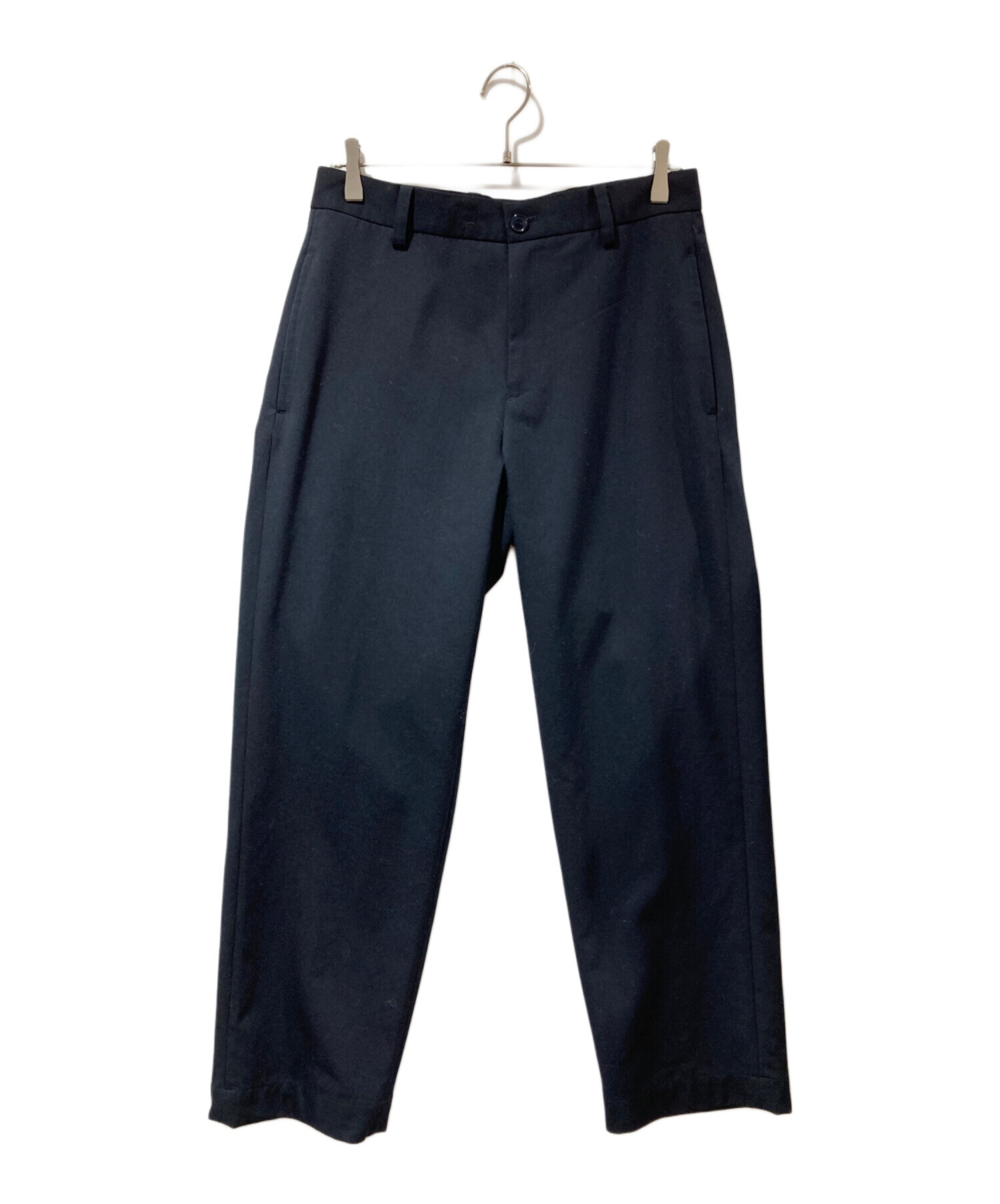 UNFOLLOW アンフォロー スラックス 2(M位) 紺 【古着】【中古】 中古・古着通販】UNFOLLOW (アンフォロー) wool poly everyday trouse
