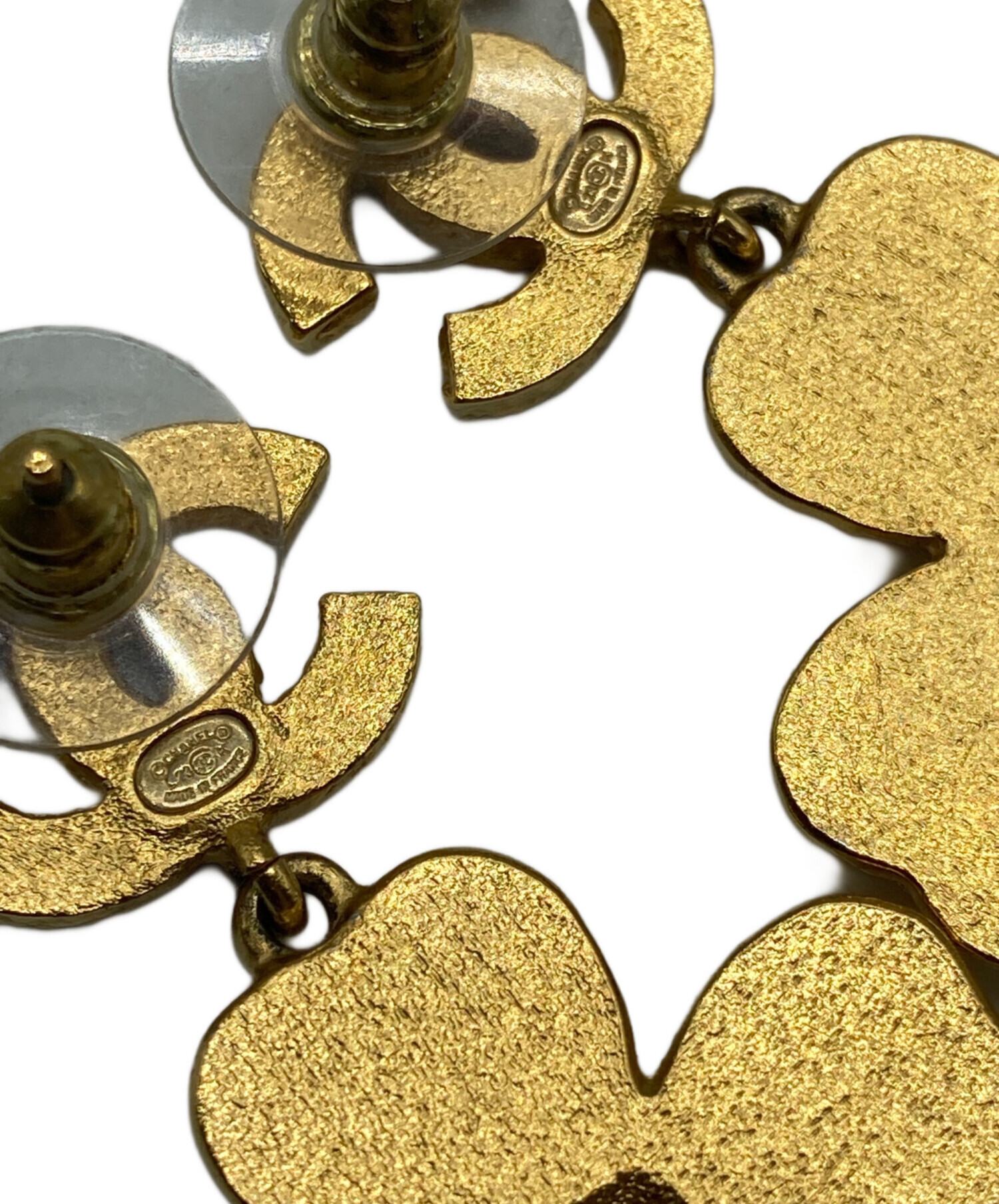 中古・古着通販】CHANEL (シャネル) ココマークフラワーモチーフピアス