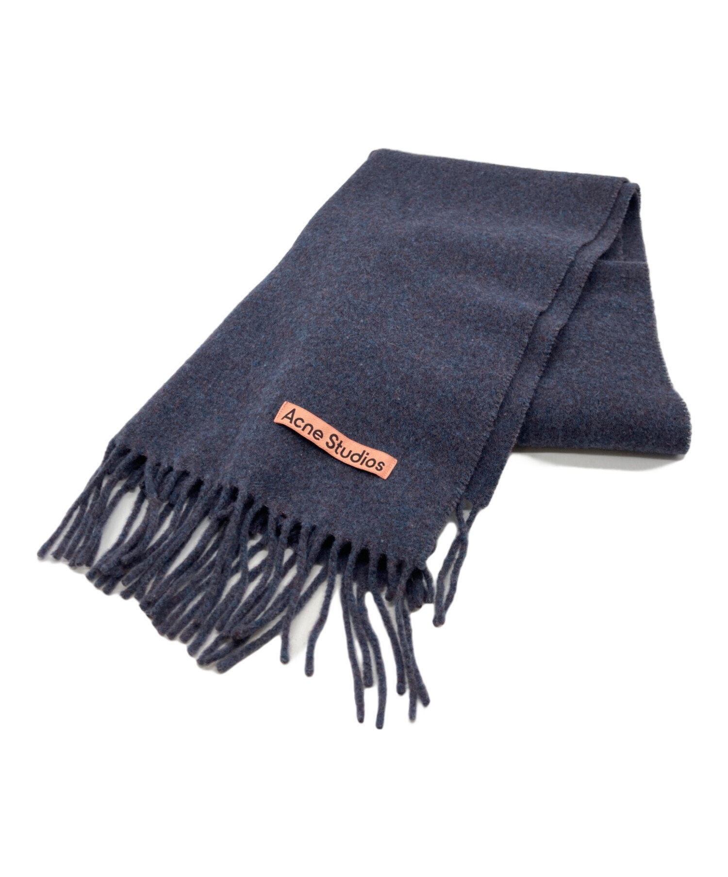 Acne Studios フリンジウールスカーフ ナロー ウォームホワイト 中古