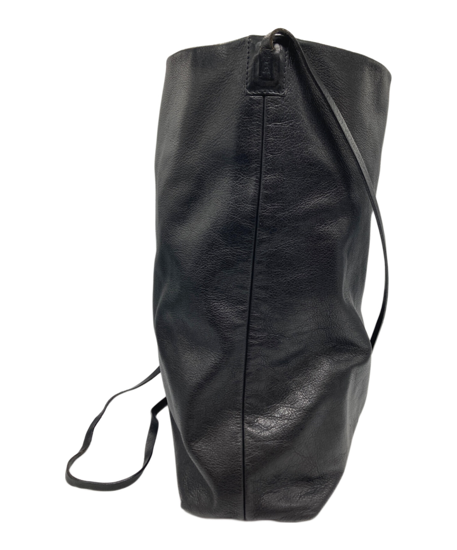 リックオウエンス　レザーショルダーバッグ 黒 中古 Rick Owens レザー ショルダーバッグ 黒 Rick Owens(リックオウエンス