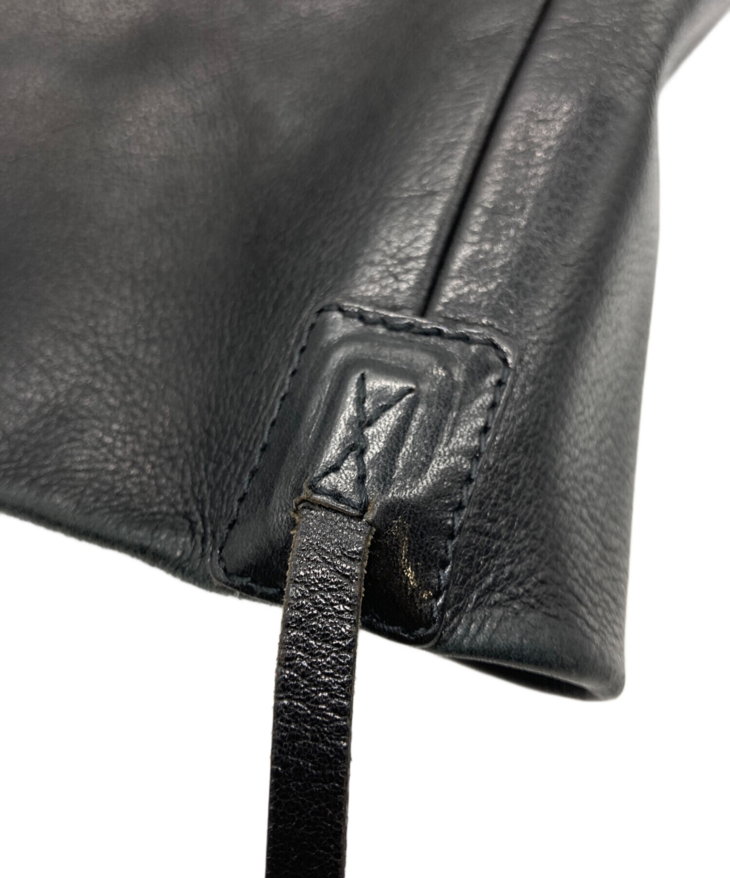 Rickowensレザー ショルダーバッグ 中古・古着通販】RICK OWENS (リックオウエンス) レザーショルダー