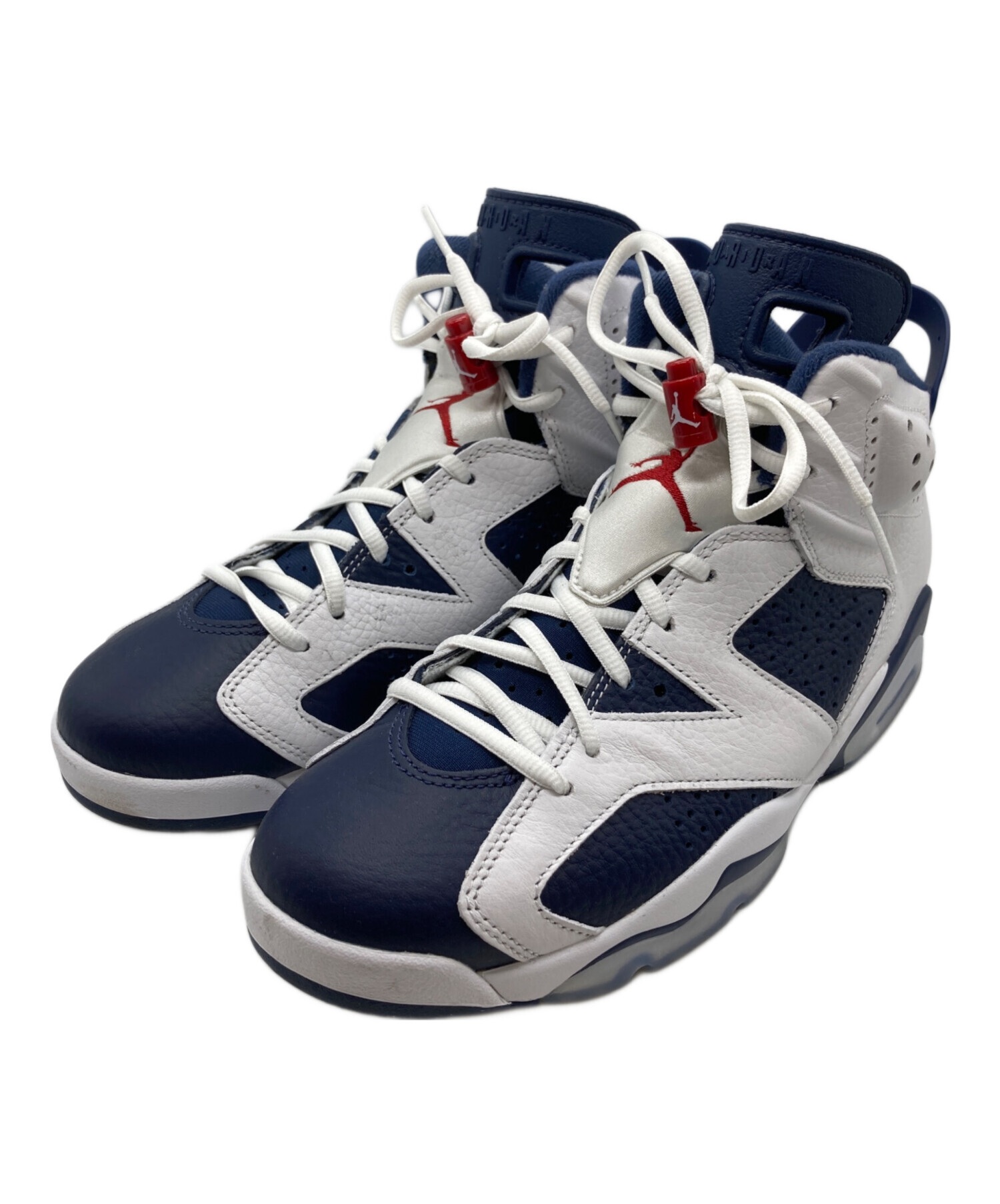 ナイキ ハイカットスニーカー ホワイト/ネイビー 中古・古着通販】NIKE (ナイキ) ハイカットスニーカー ネイビー