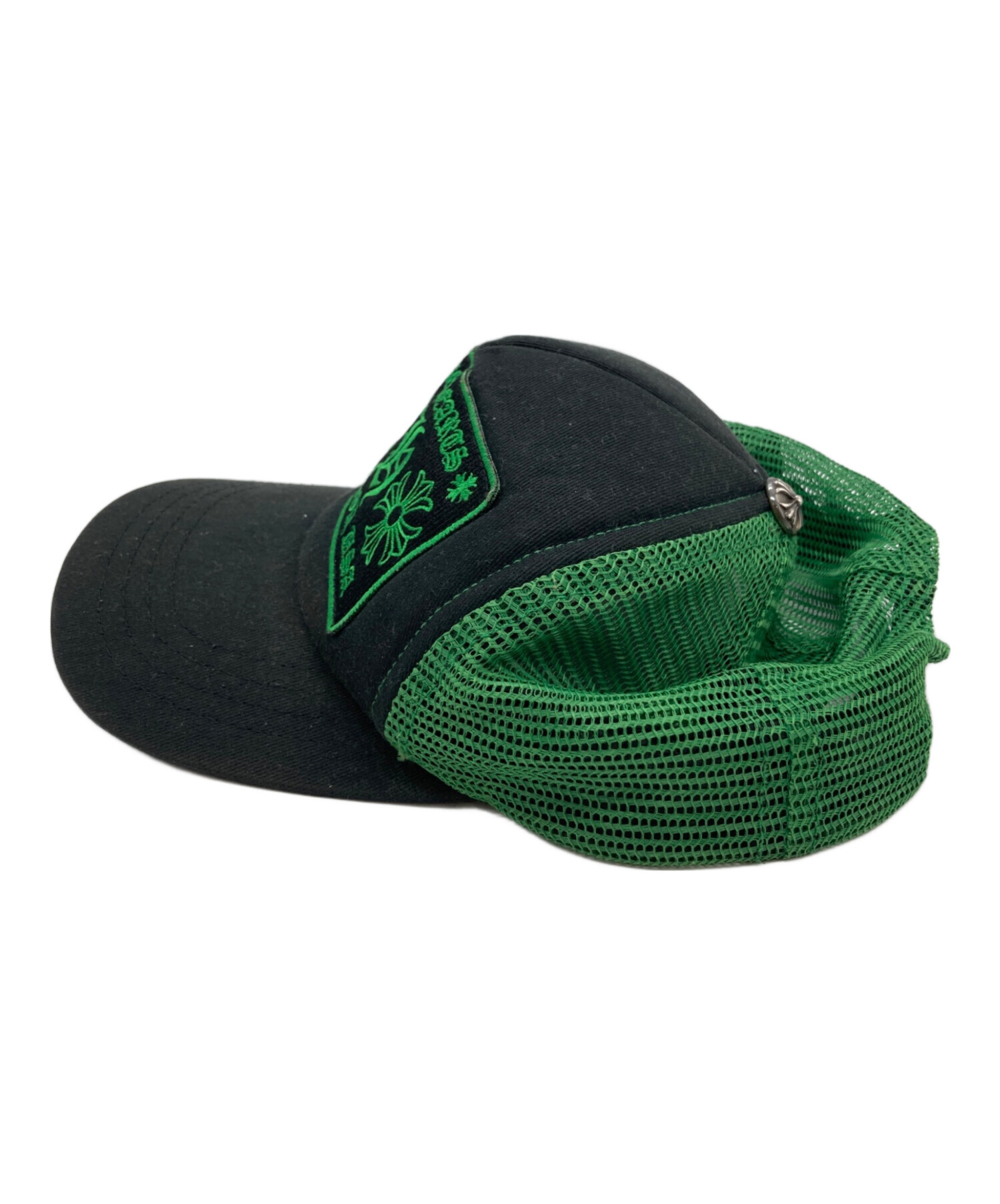 CHROME HEARTS キャップ ブラック/グリーン　レア CHROME HEARTS 【激レア/新品】 クロムハーツ キャップ CHラベル 黒 緑