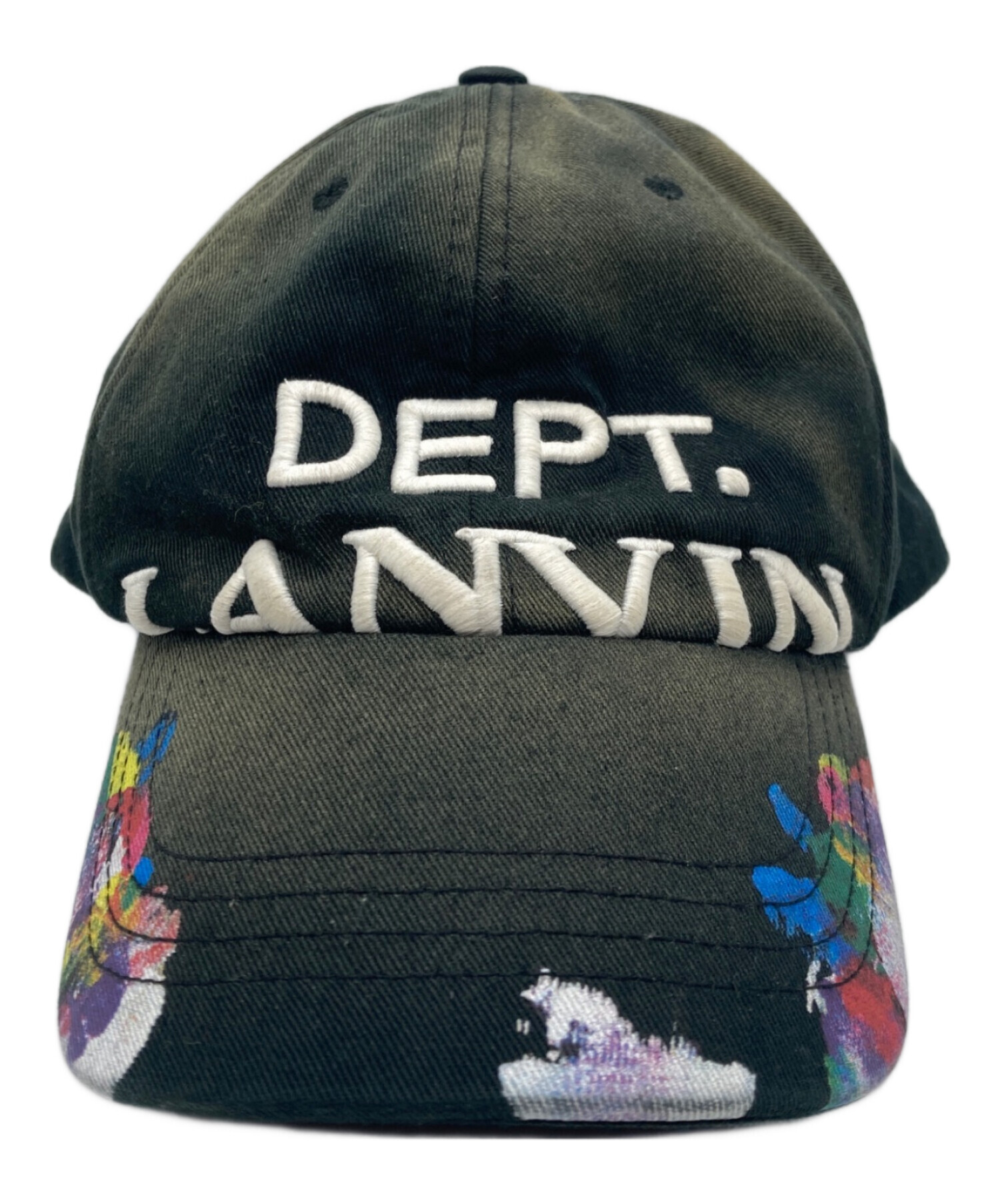 ランバン LANVIN LANVIN × GALLERY DEPT. キャップ 帽子 デニム レディース ブラック系 / ベージュ系 【中古】 中古・古着通販】LANVIN (ランバン) GALLERY DEPT (ギャラリー デプト