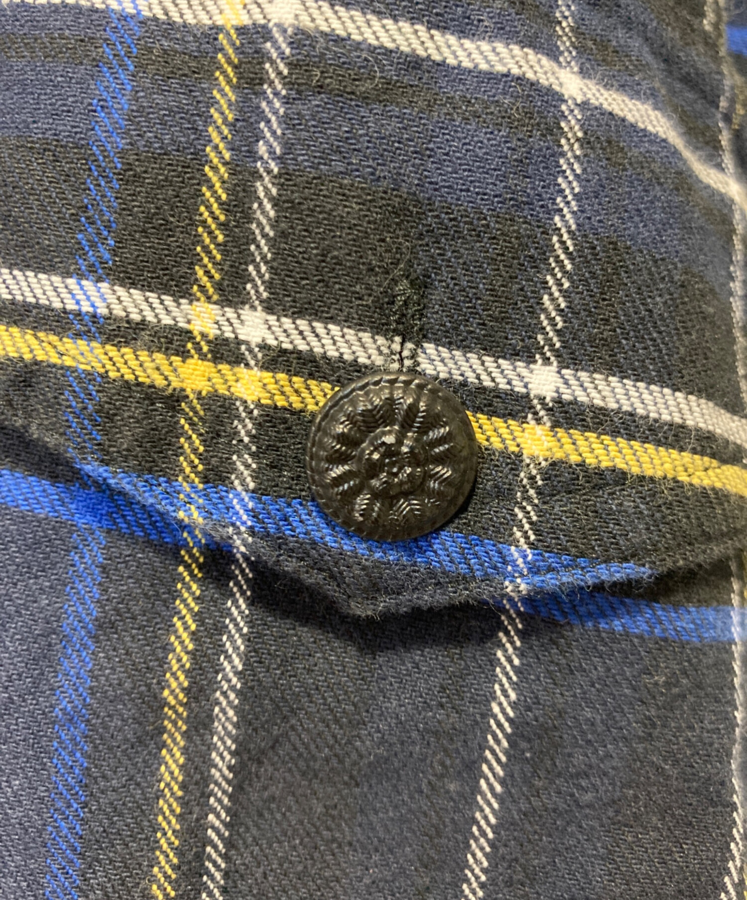 中古・古着通販】OFFWHITE (オフホワイト) チェックシャツ ネイビー