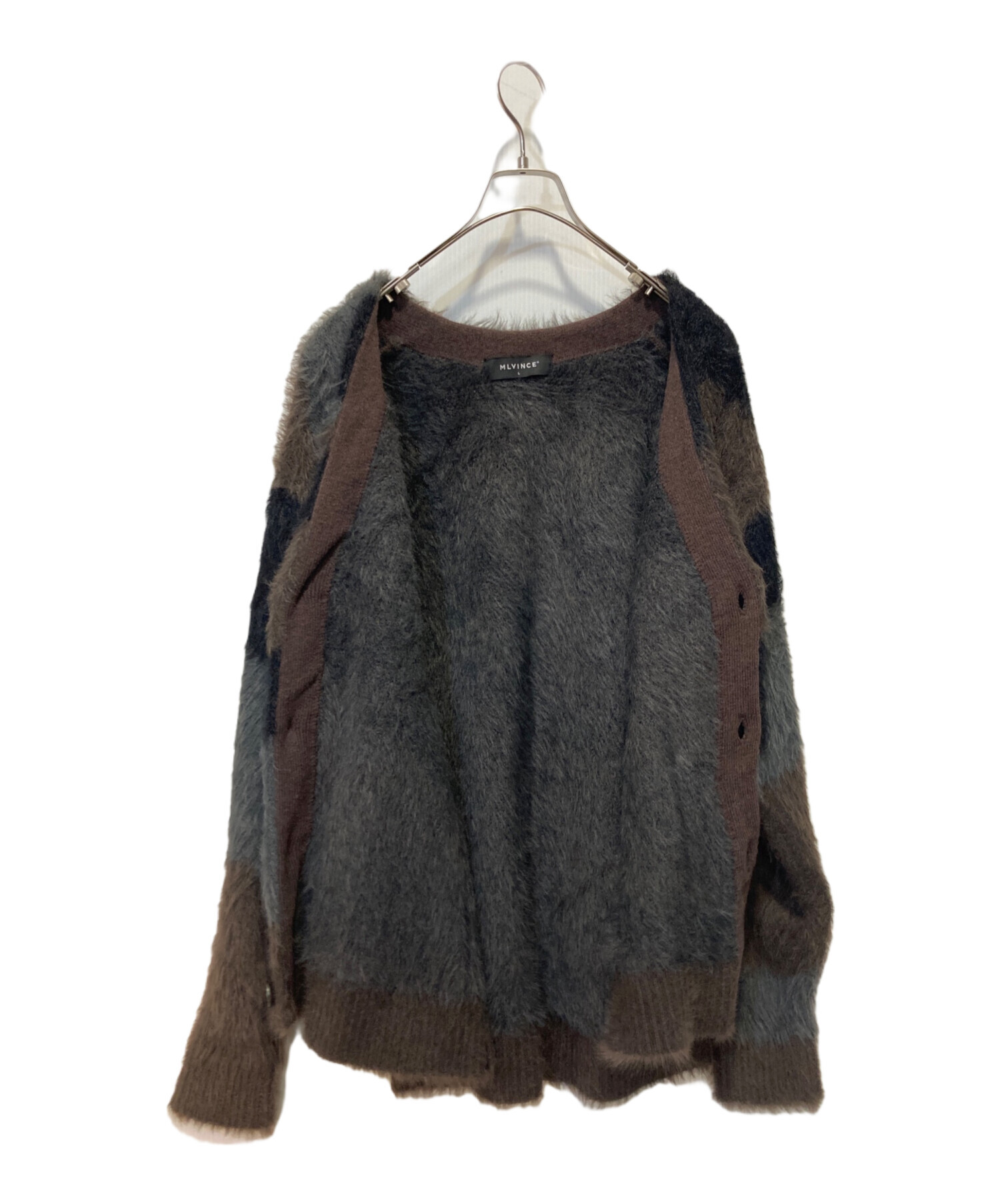 中古・古着通販】MLVINCE (メルヴィンス) shaggy cardigan ブラック 