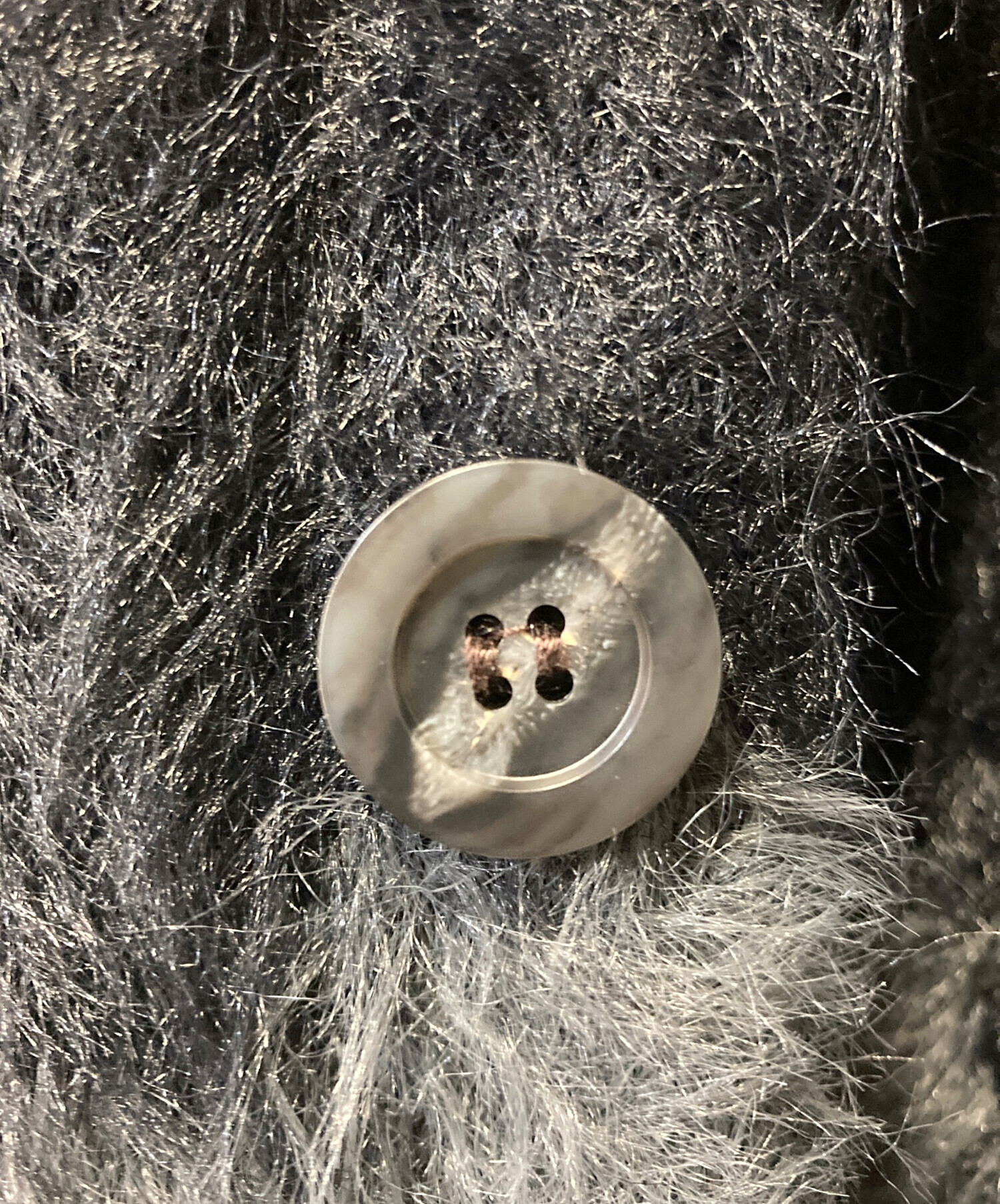 中古・古着通販】MLVINCE (メルヴィンス) shaggy cardigan ブラック 