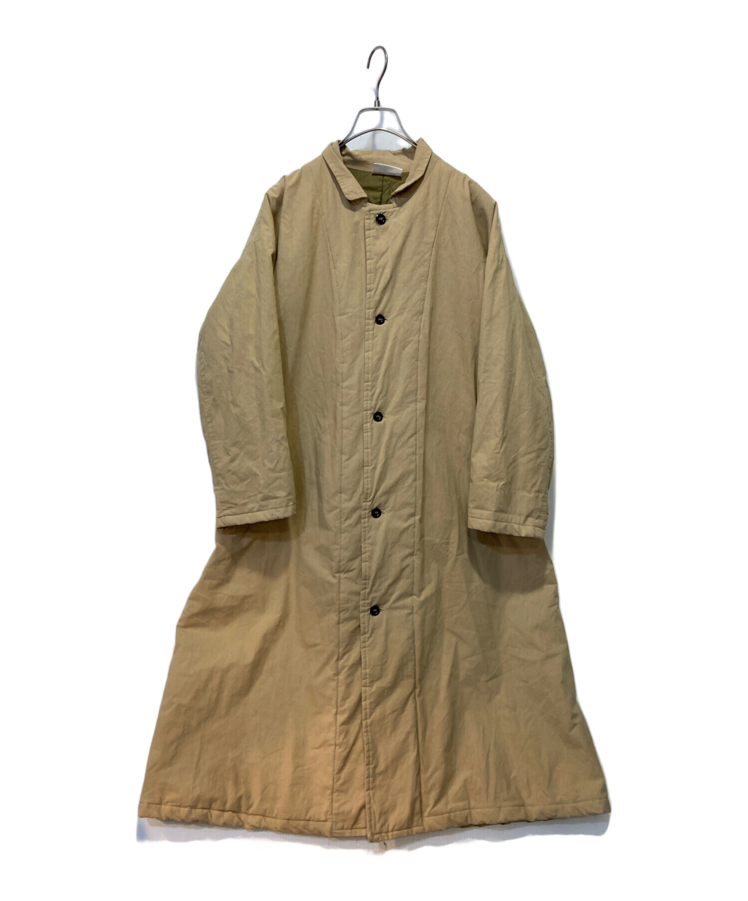 中古・古着通販】Yarmo (ヤーモ) 中綿コート ベージュ サイズ:FREE