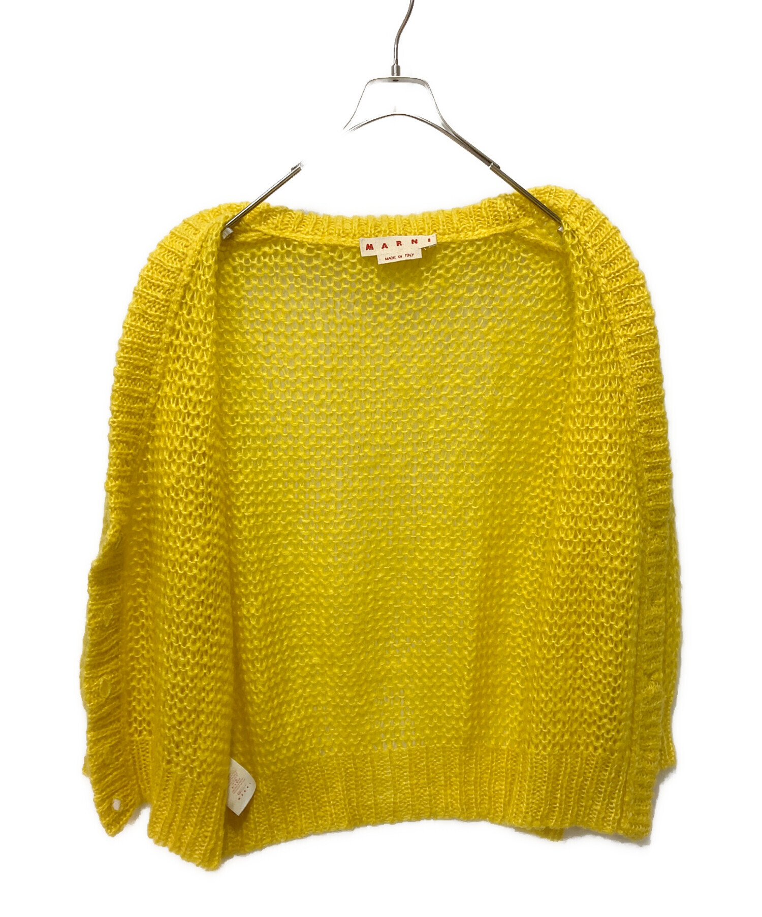 中古・古着通販】MARNI (マルニ) モヘアカーディガン イエロー サイズ