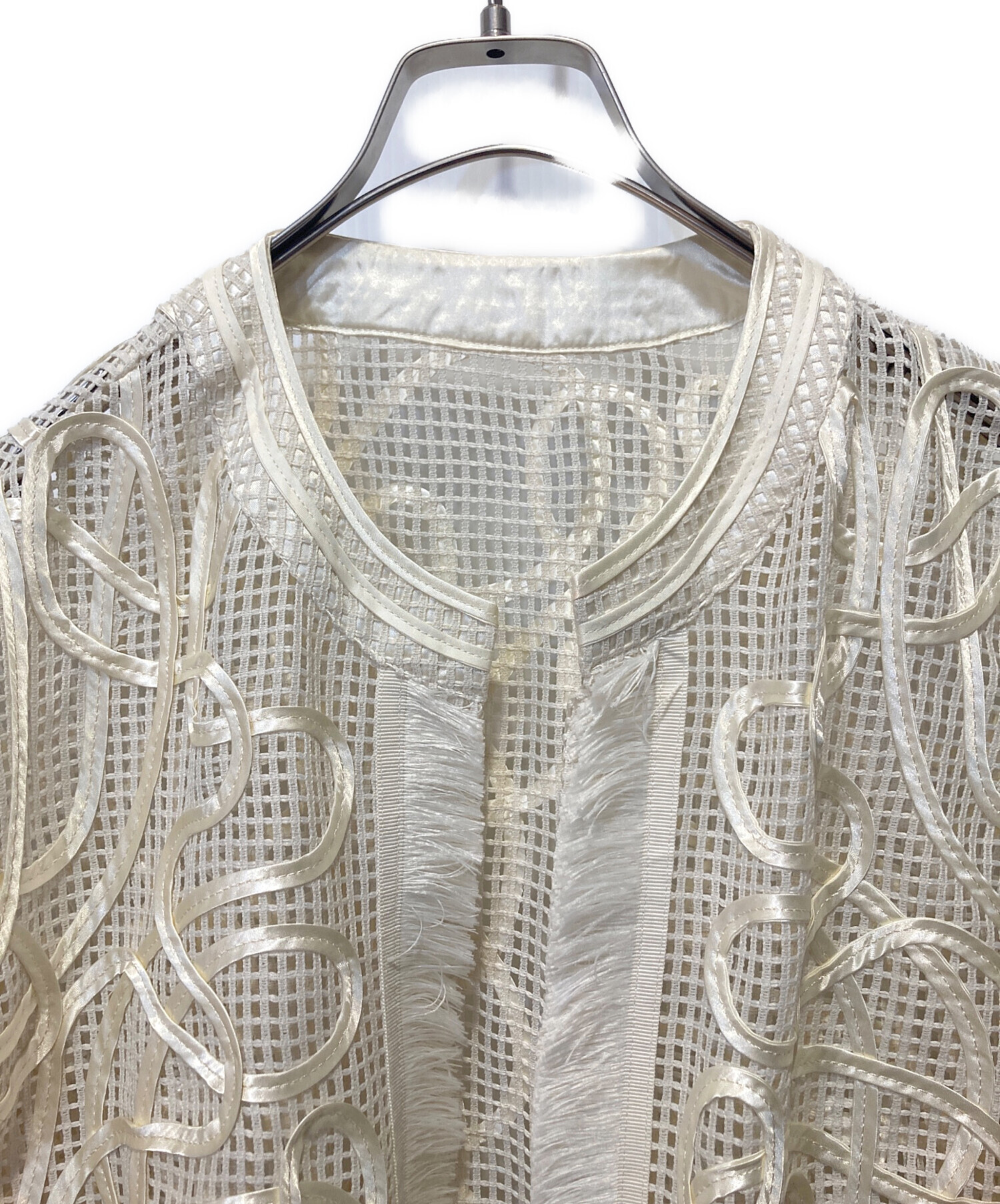 中古・古着通販】AMERI (アメリ) MEDI TAPE EMBROIDERY MESH JACKET