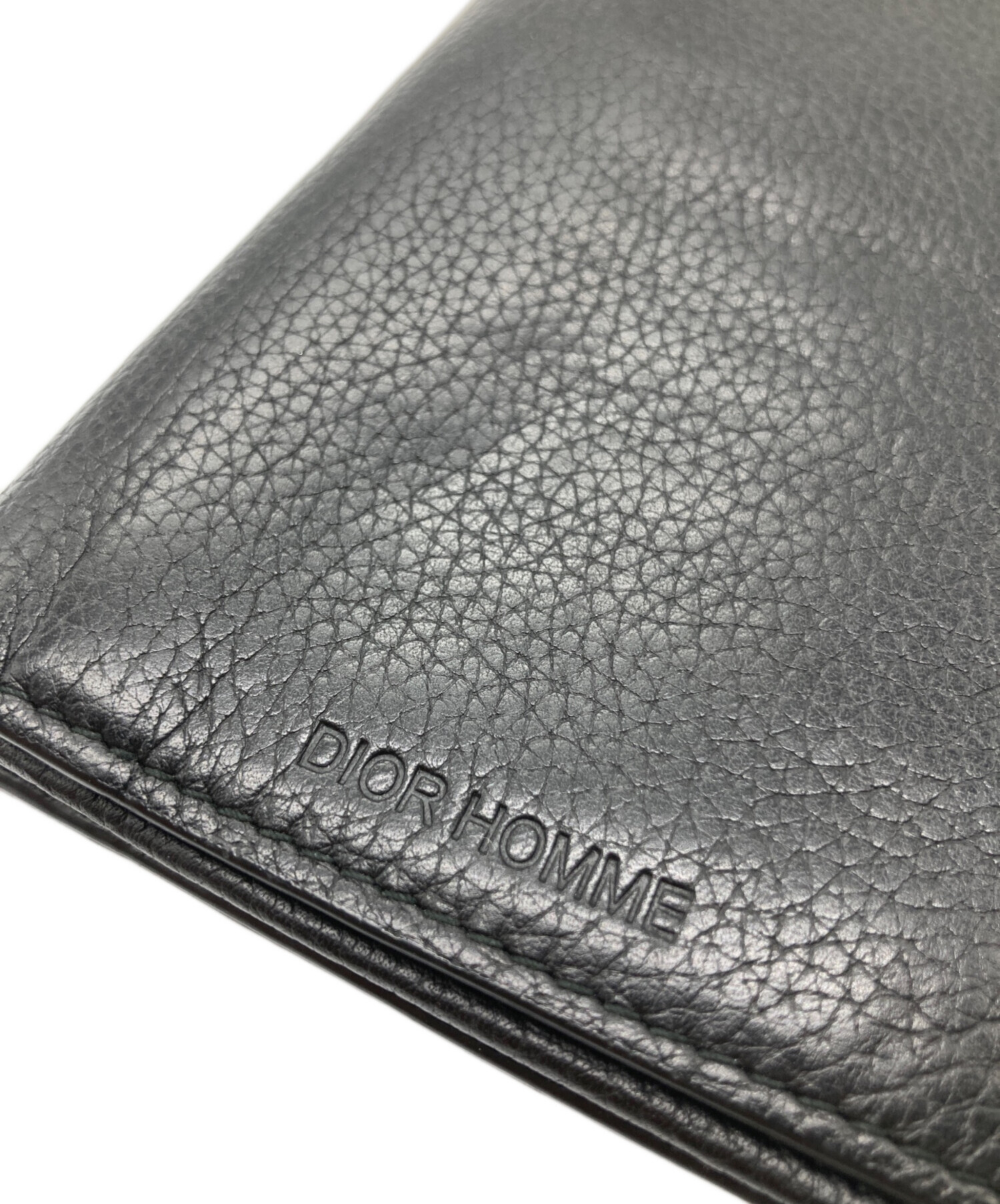 Dior 二つ折り財布 ブラック　ディオールオム　ロングウォレット　長財布 Dior 二つ折り財布 ブラック ディオールオム ロングウォレット 長財布