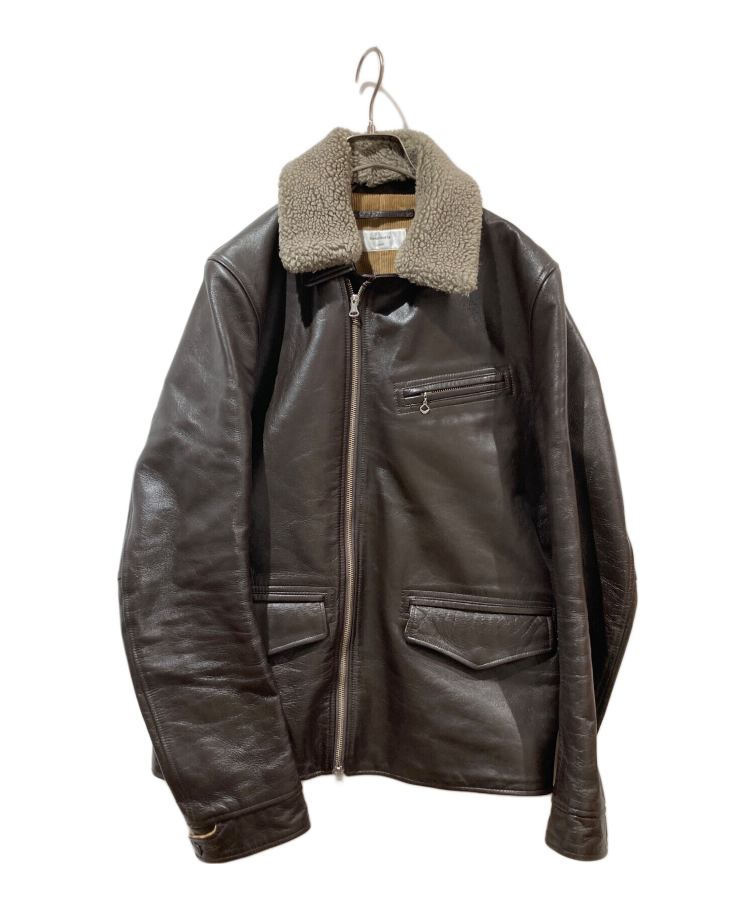 中古・古着通販】Sandinista (サンディニスタ) ボアレザージャケット 