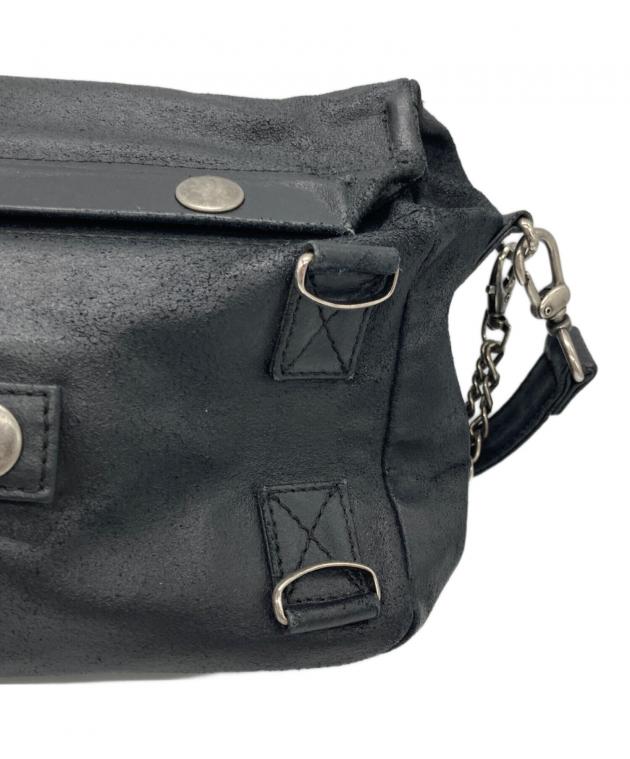 ANN DEMEULEMEESTER / アンドゥムルメステール | コットン バックベルト 変形 ジレ ベスト | 34 | チャコール | レディース ANN DEMEULEMEESTER（アンドゥムルメステール）中古・古着オンライン