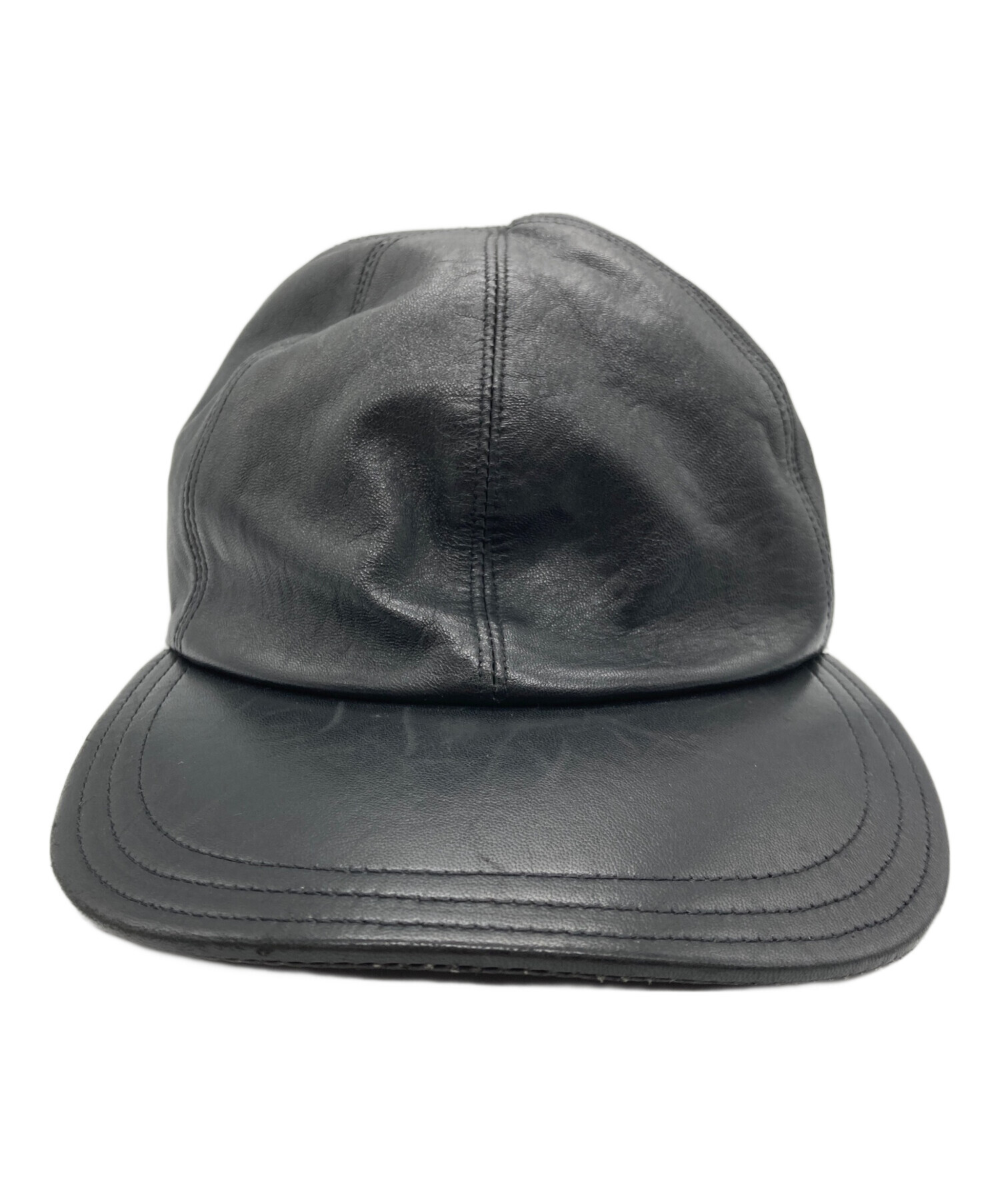 中古・古着通販】PRADA (プラダ) レザーキャップ ブラウン サイズ:M 