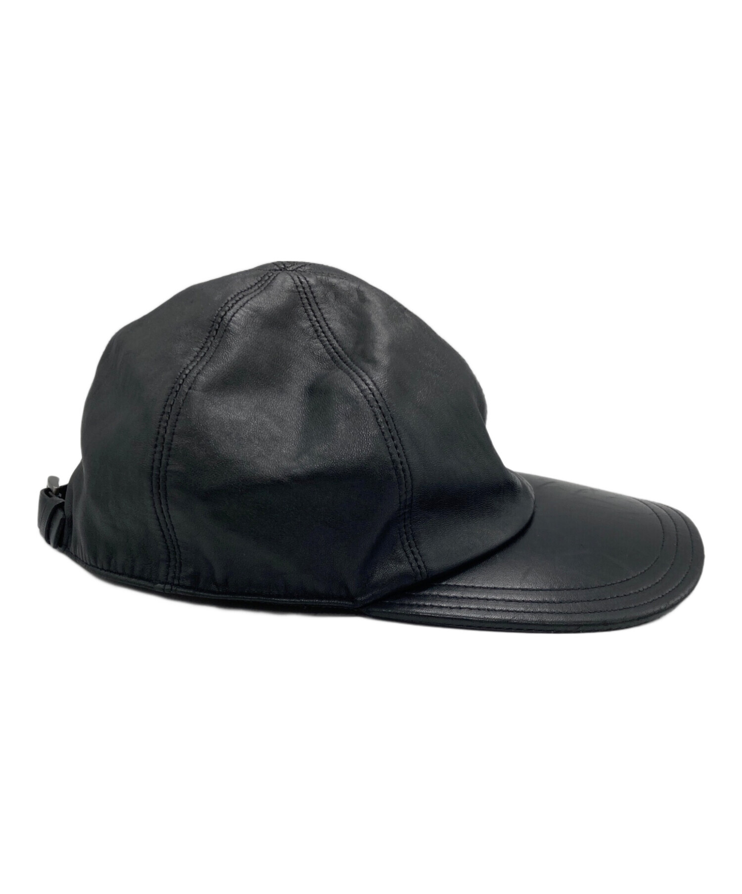 中古・古着通販】PRADA (プラダ) レザーキャップ ブラウン サイズ:M