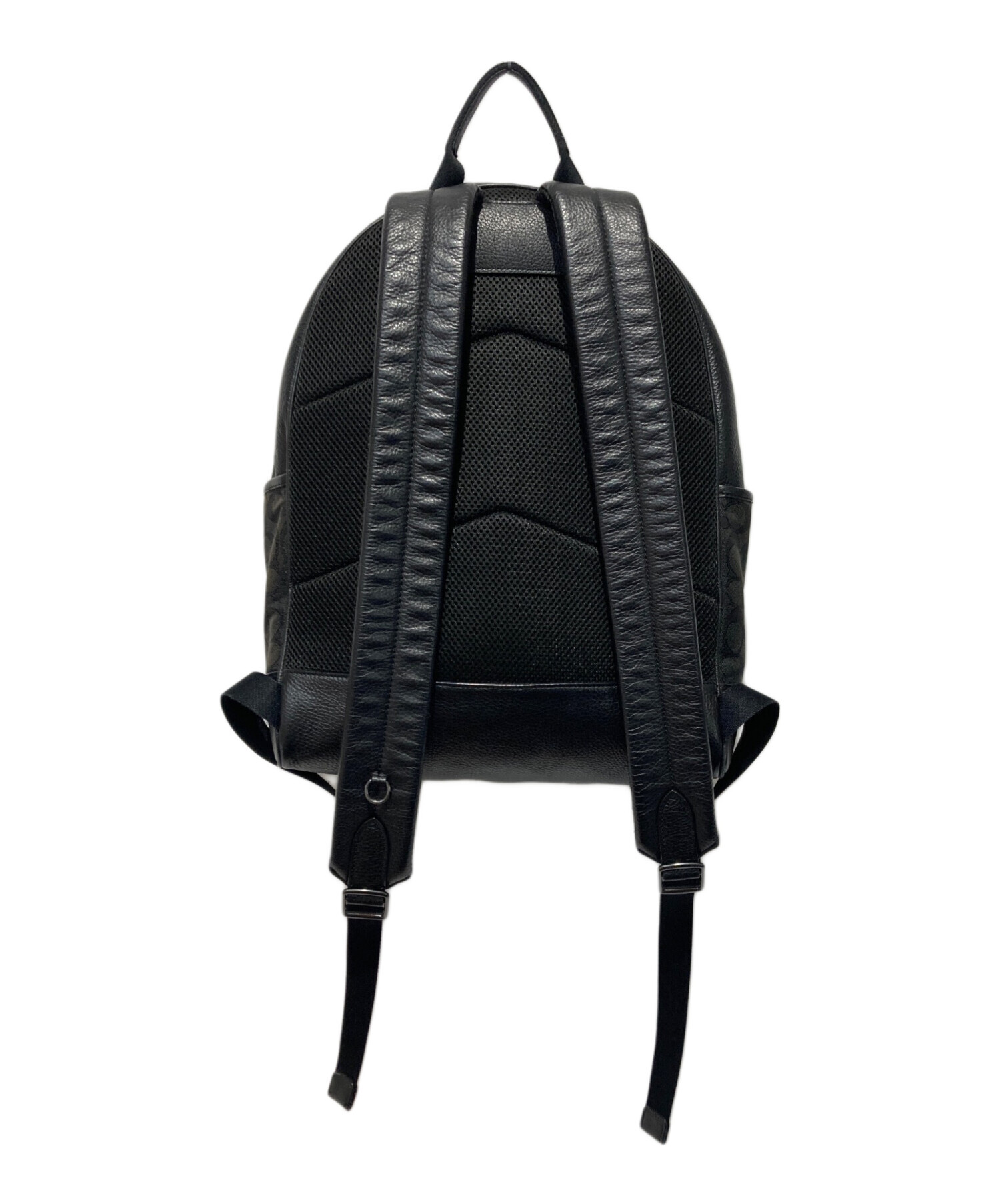 中古・古着通販】COACH (コーチ) バックパック ブラック×ベージュ 