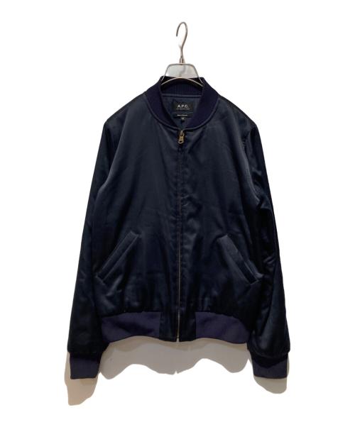 A.P.C. ネイビー MA-1ジャケット 中古・古着通販】A.P.C. (アーペーセー) MA-1ジャケット ネイビー