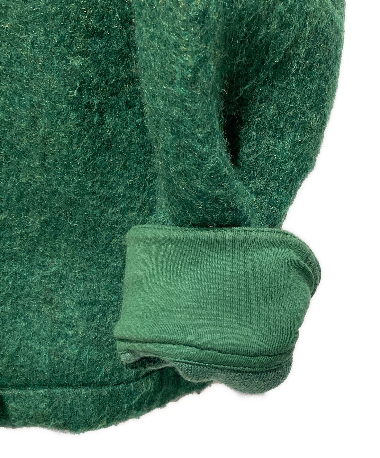 【グリーン】ウールブレンドフェルトオーバーサイズ アウターシャツ LACOSTE（ラコステ） シャツ ウールブレンドフェルトオーバーサイズ