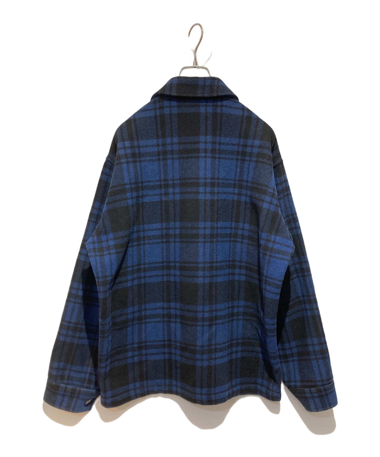 Pendleton ウールジャケットL 青と黒のチェック 中古・古着通販】PENDLETON (ペンドルトン) ウールチェックジャケット