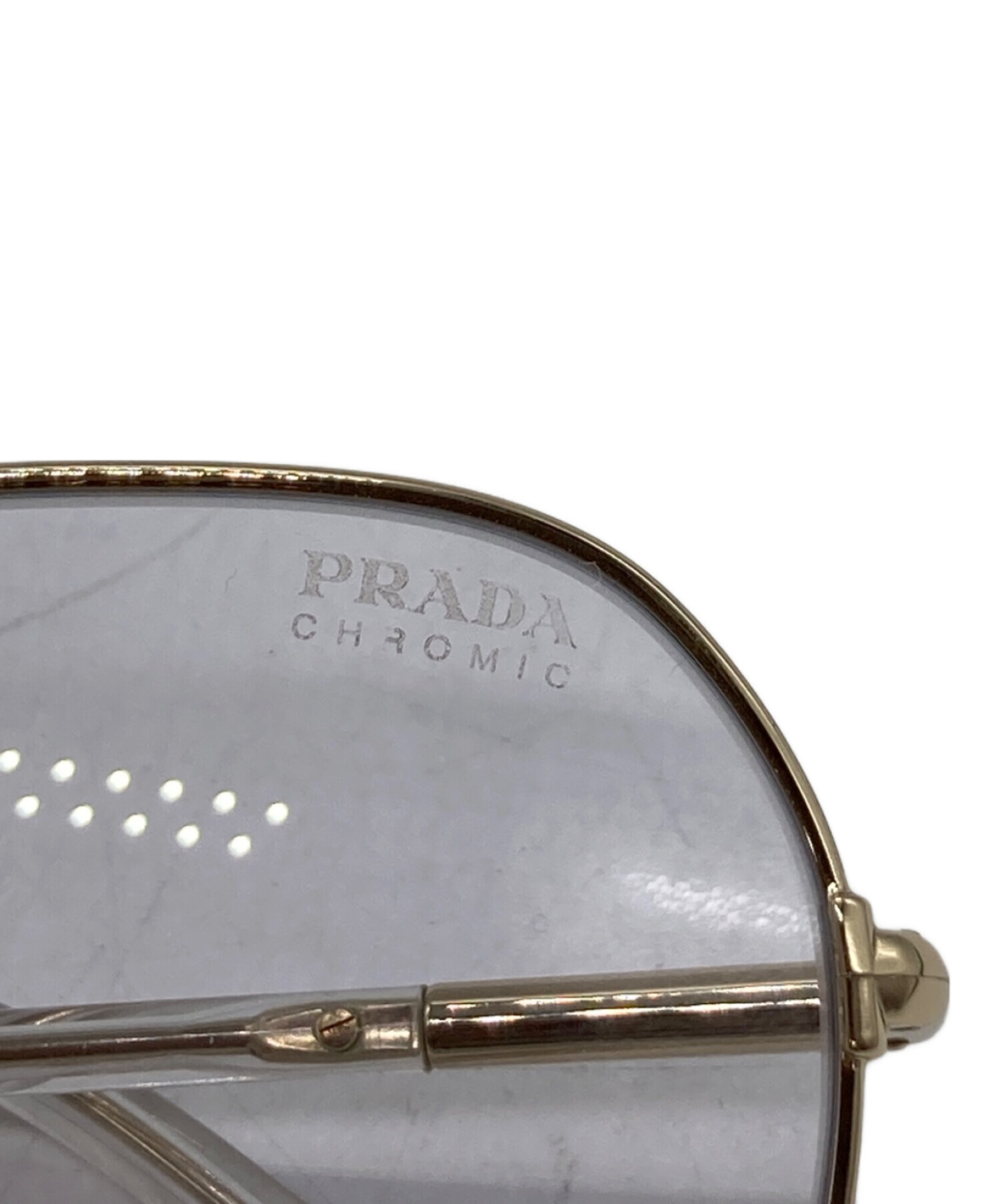 中古・古着通販】PRADA (プラダ) サングラス ゴールド サイズ:58□19