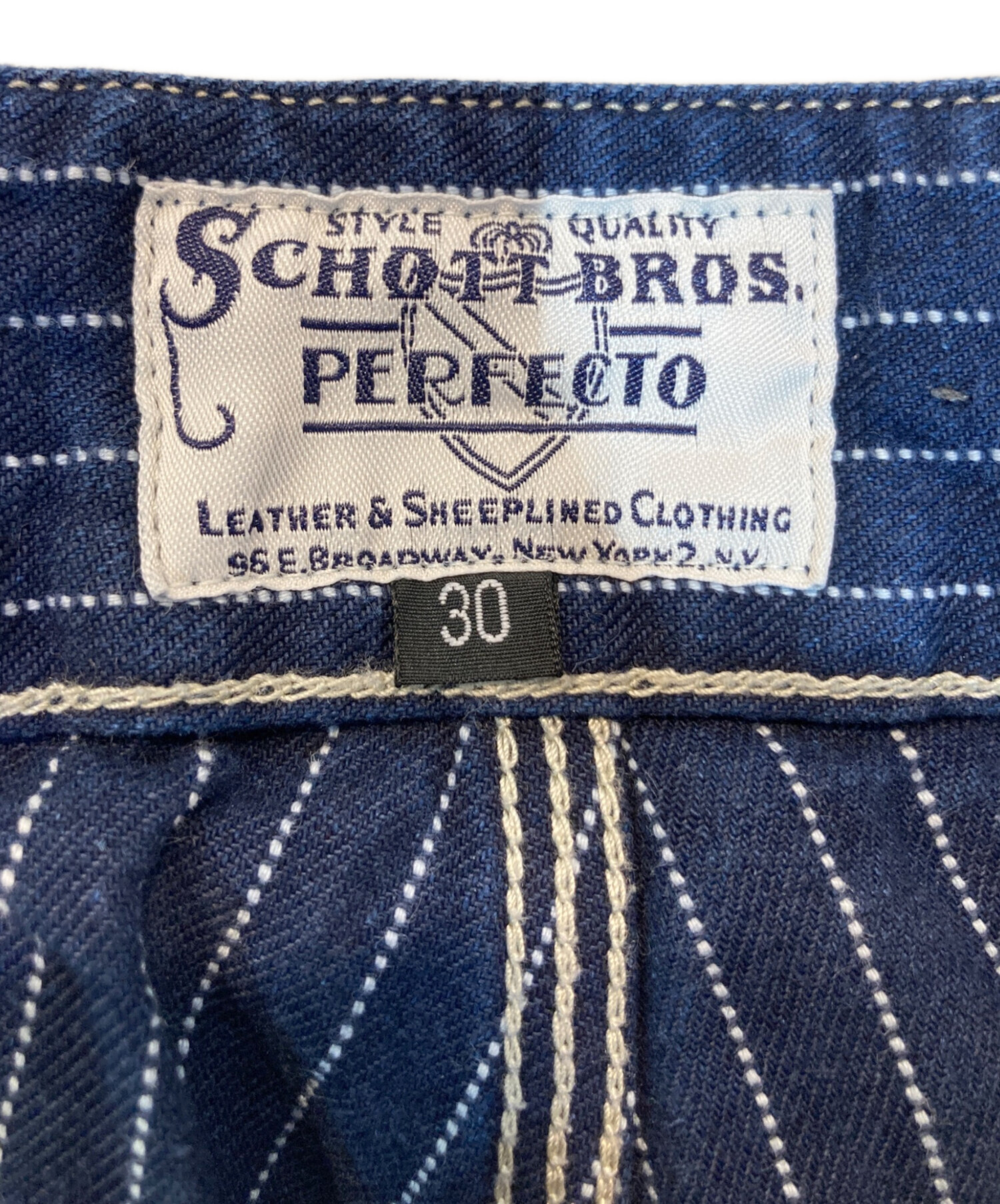 schott ヒッコリーデニム　30 インディゴ Schott オールドヒッコリーデニムパンツインディゴサイズ30