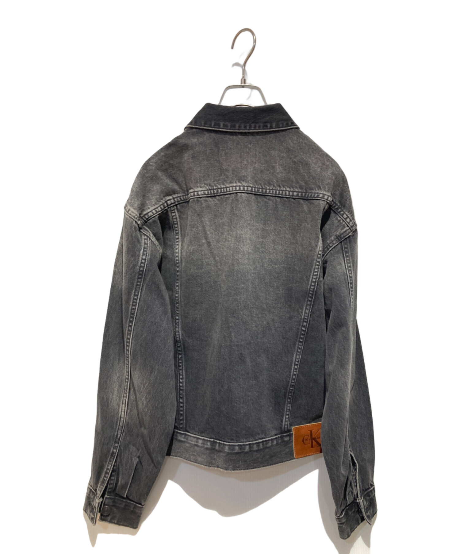 カルバンクラインジーンズ　ロゴ　ブラック　デニムトラッカージャケット　Sサイズ Calvin Klein（カルバン・クライン） デニムジャケット gジャン