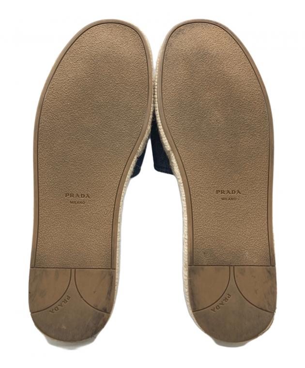 中古・古着通販】PRADA (プラダ) デニムエスパドリーユ ネイビー