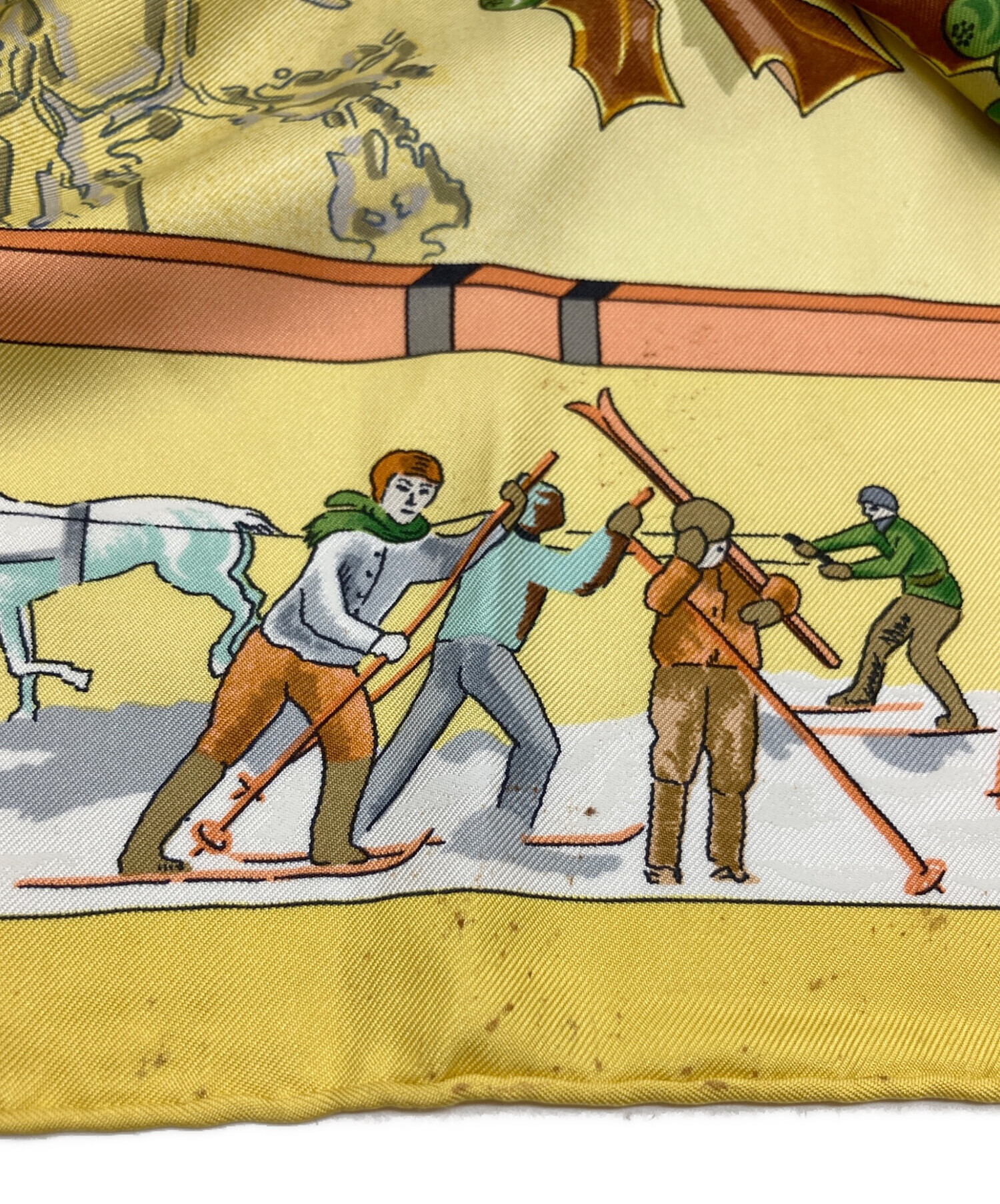 中古・古着通販】HERMES (エルメス) シルクスカーフ イエロー