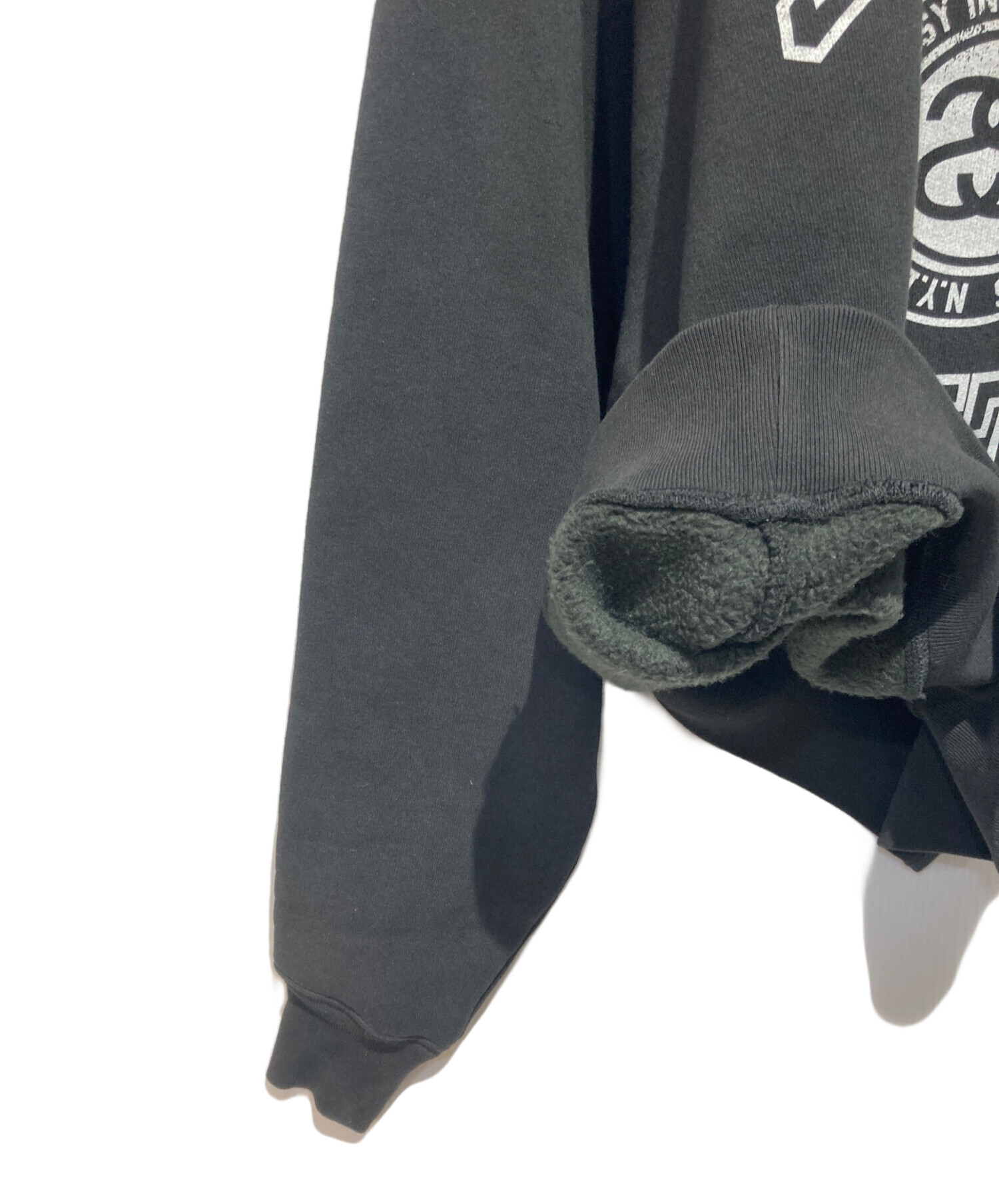 中古・古着通販】stussy (ステューシー) プリントスウェット ブラック