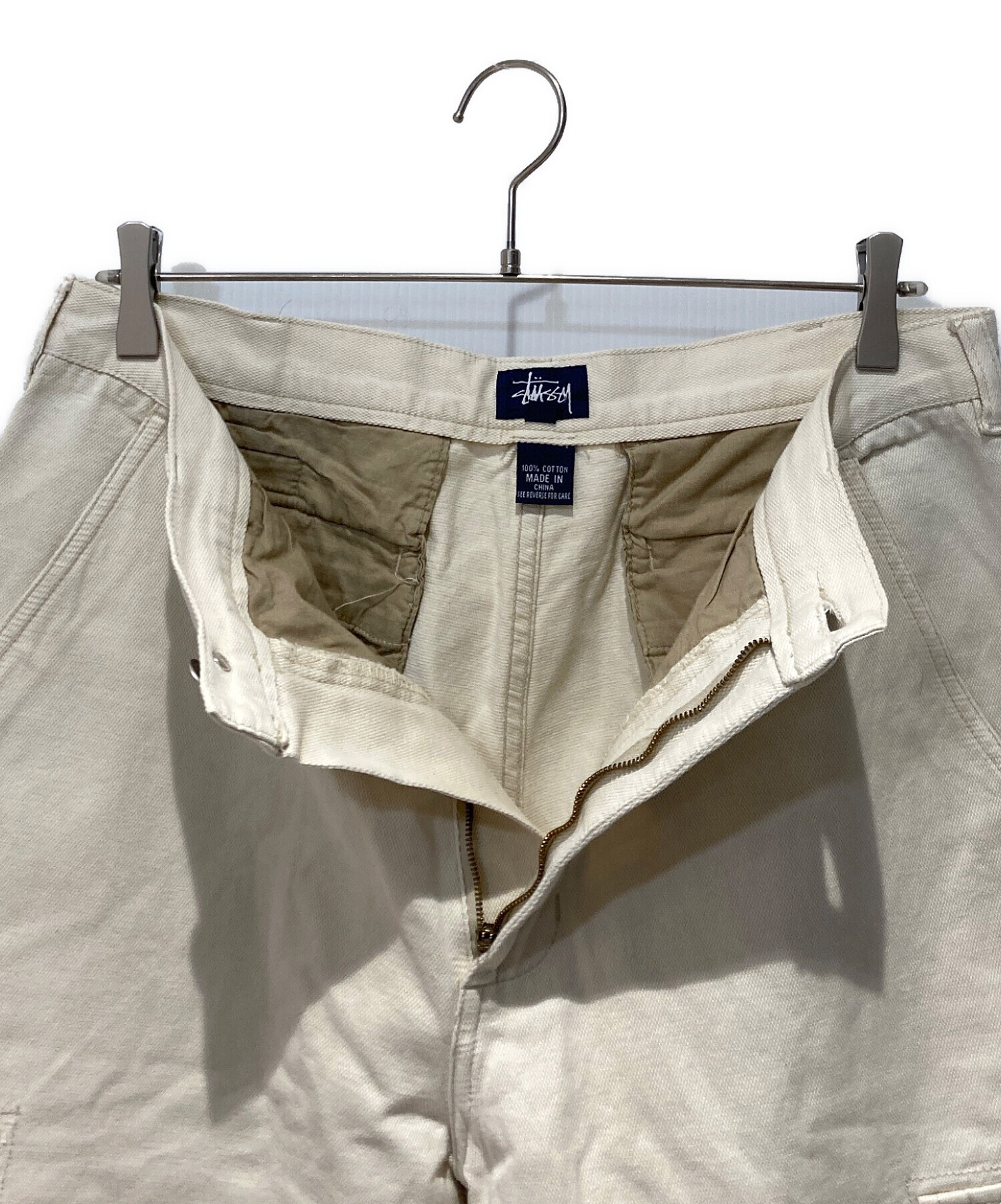 中古・古着通販】stussy (ステューシー) カーゴパンツ ホワイト サイズ 