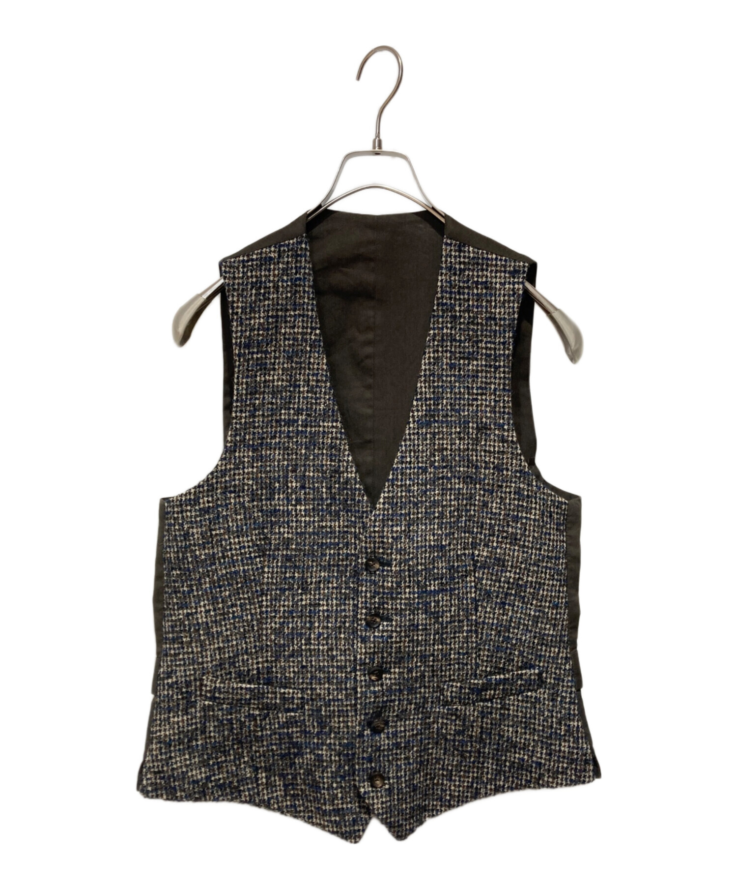 中古・古着通販】LARDINI (ラルディーニ) 切替ジレ ブラウン サイズ:46