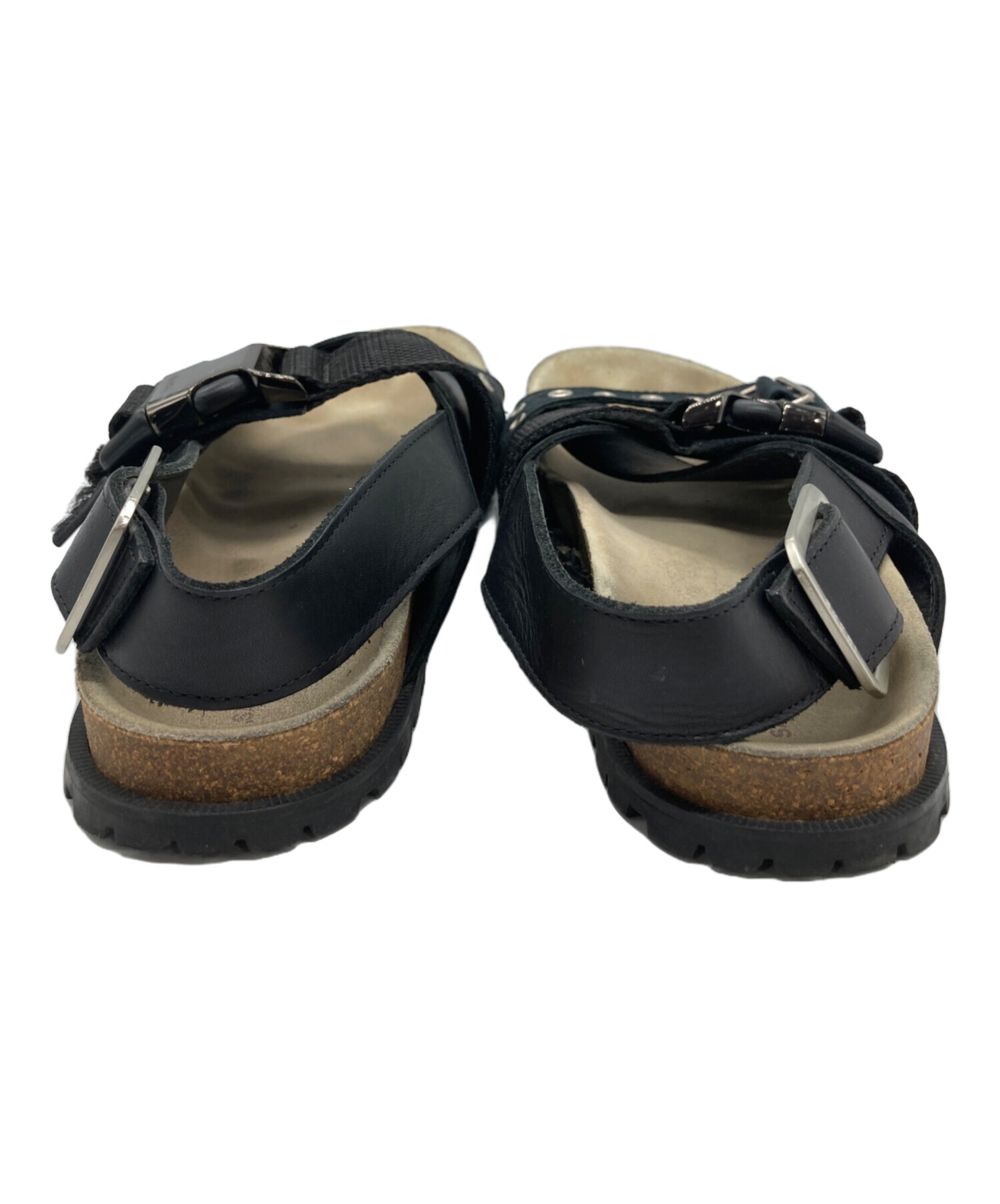 sacai A.P.C. コラボ ブラックストラップサンダル 36 中古・古着通販】sacai (サカイ) A.P.C. (アーペーセー) ストラップ