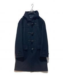 L シップスSHIPS ダッフルコート メリノウール 140S トグル 青 L L