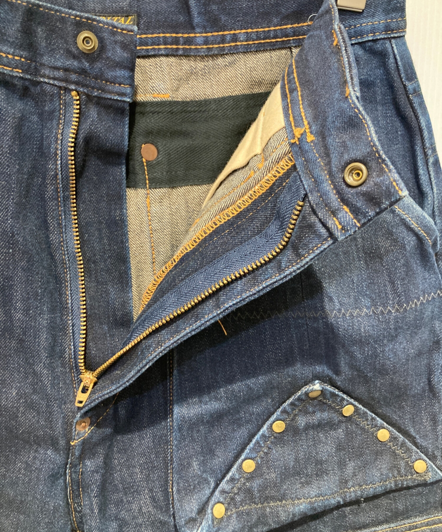 中古・古着通販】KAPITAL (キャピタル) スタッズデニムカーゴパンツ