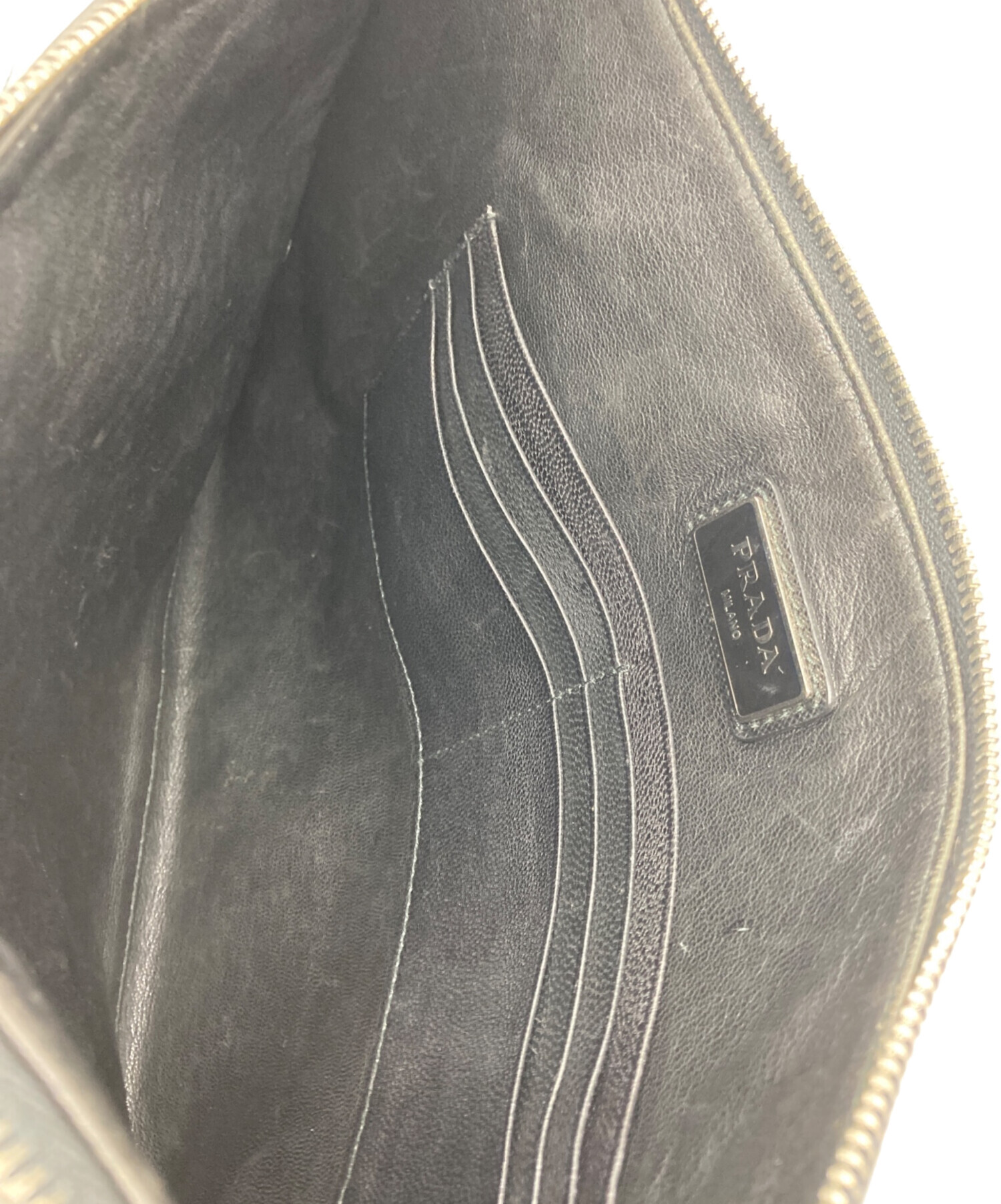 中古・古着通販】PRADA (プラダ) クラッチバッグ ブラック｜ブランド